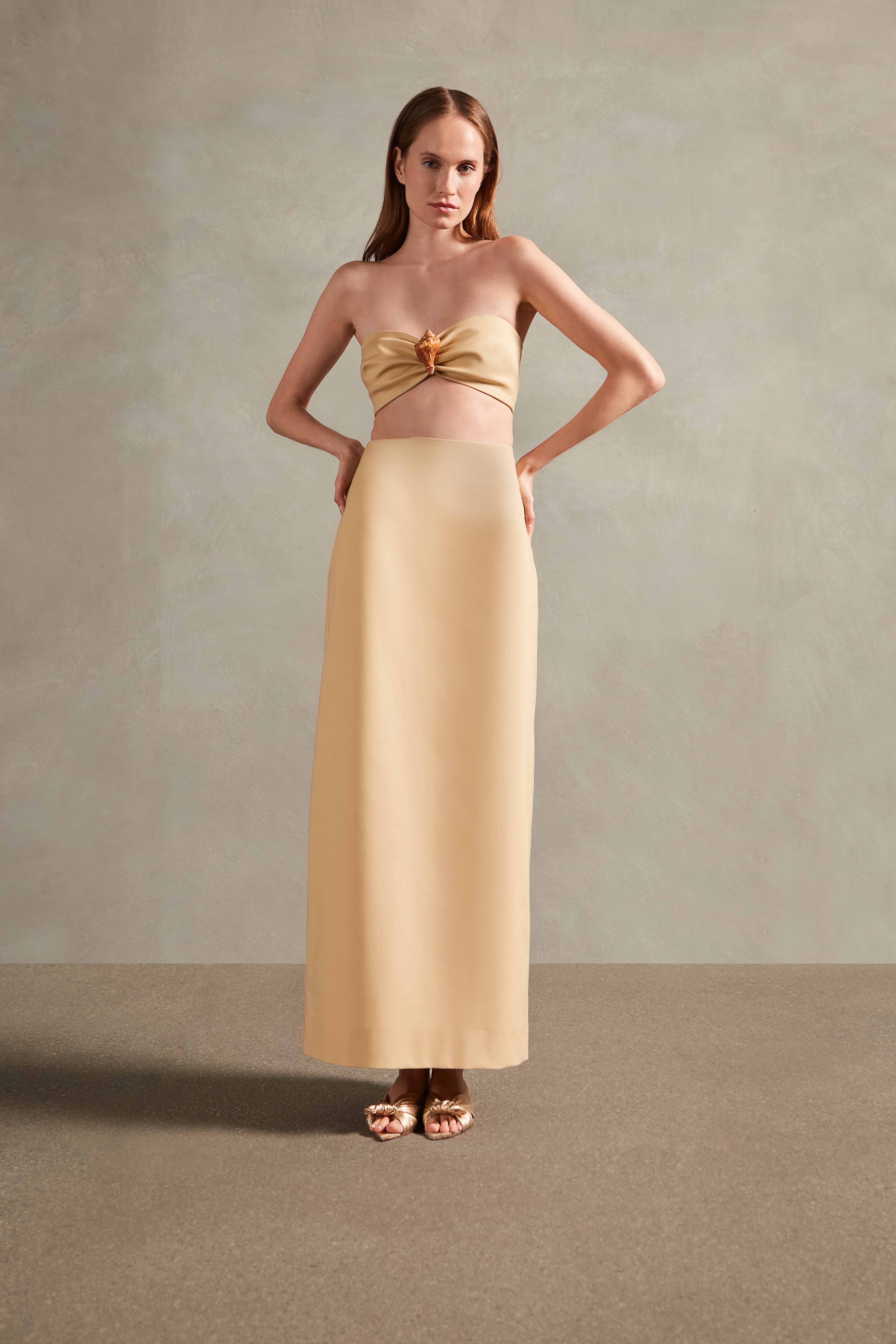 Solid Cotton Top & Skirt Set - Image 2