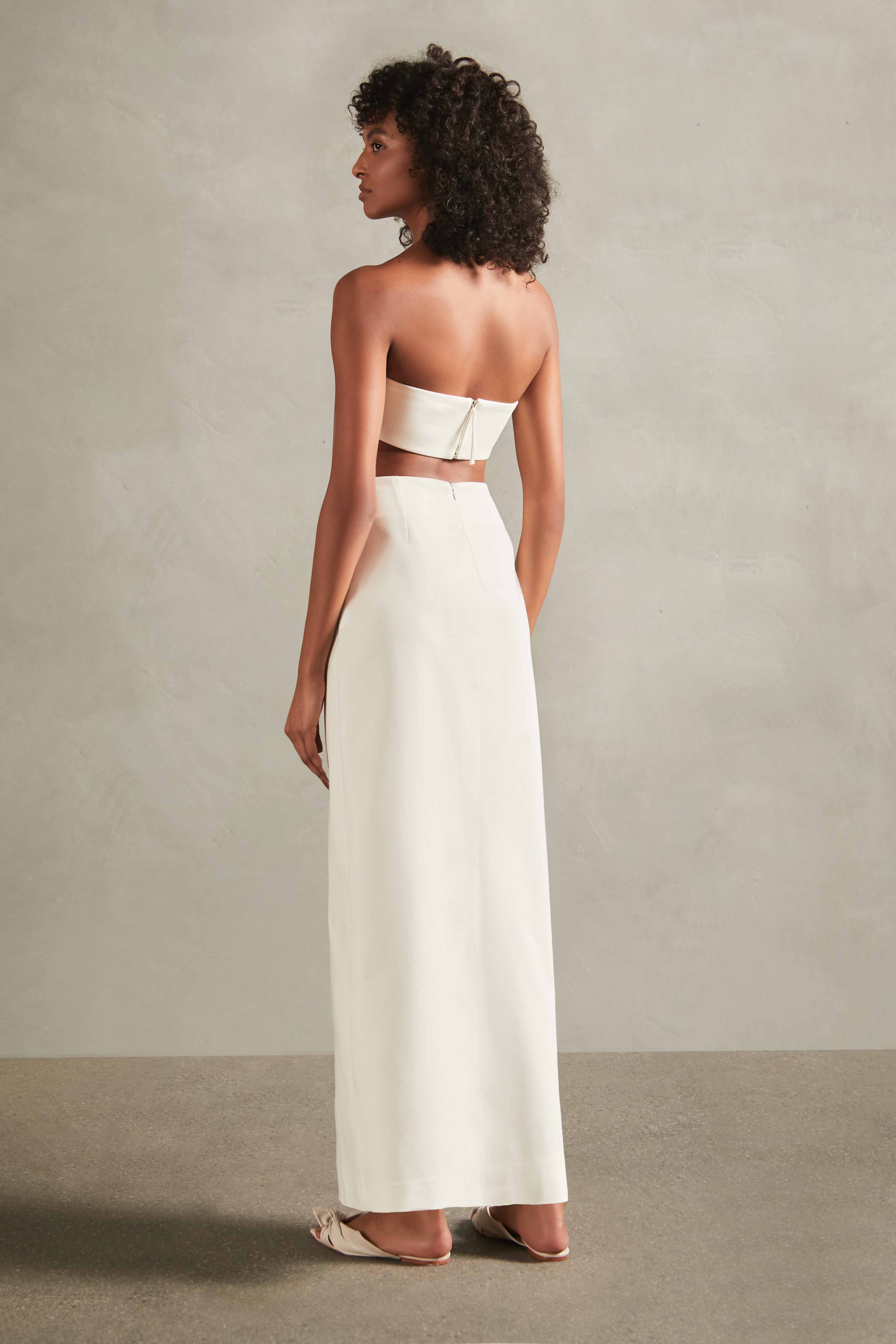 Solid Cotton Top & Skirt Set - Image 3