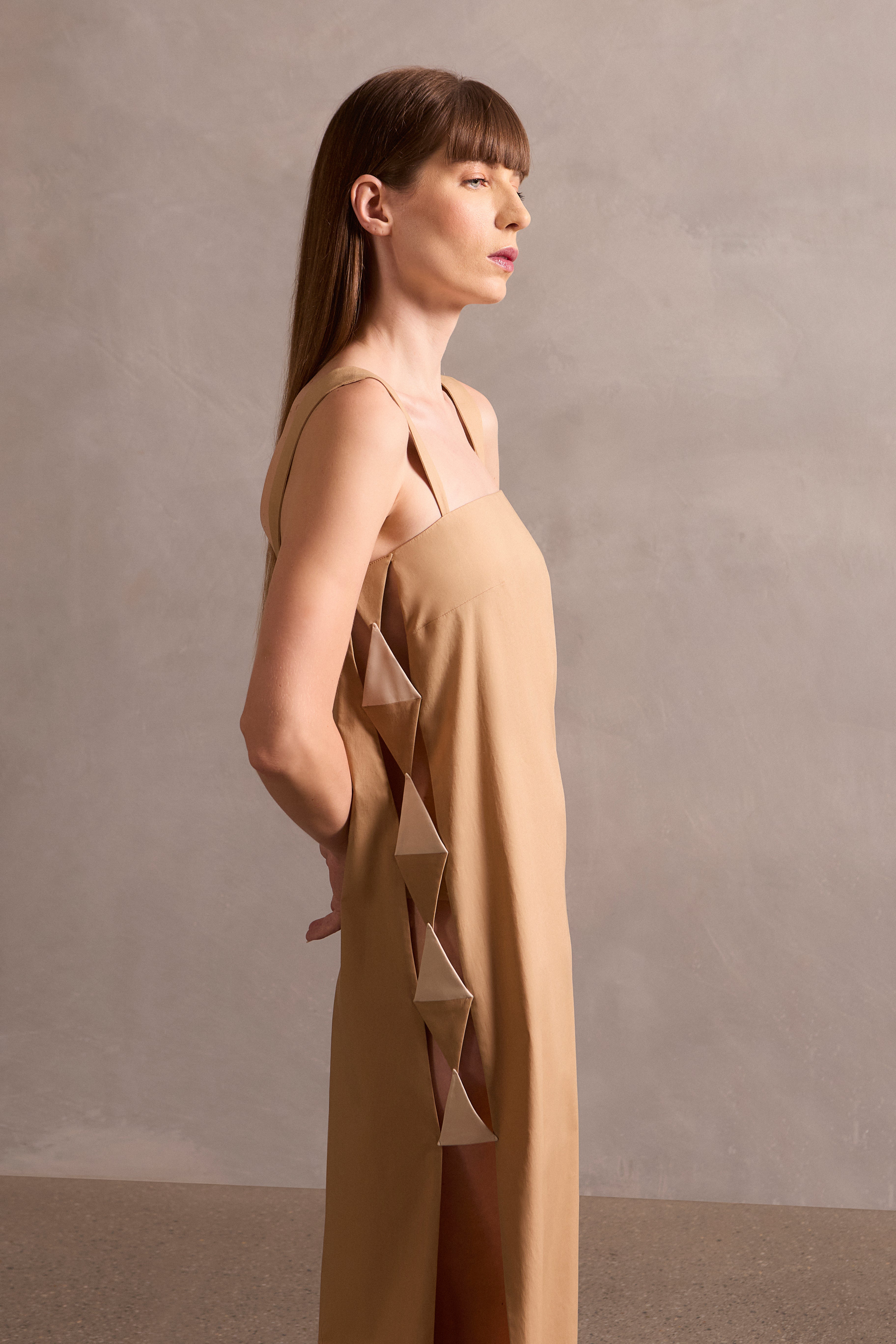 Solid Cut-Out Long Dress - Image 2