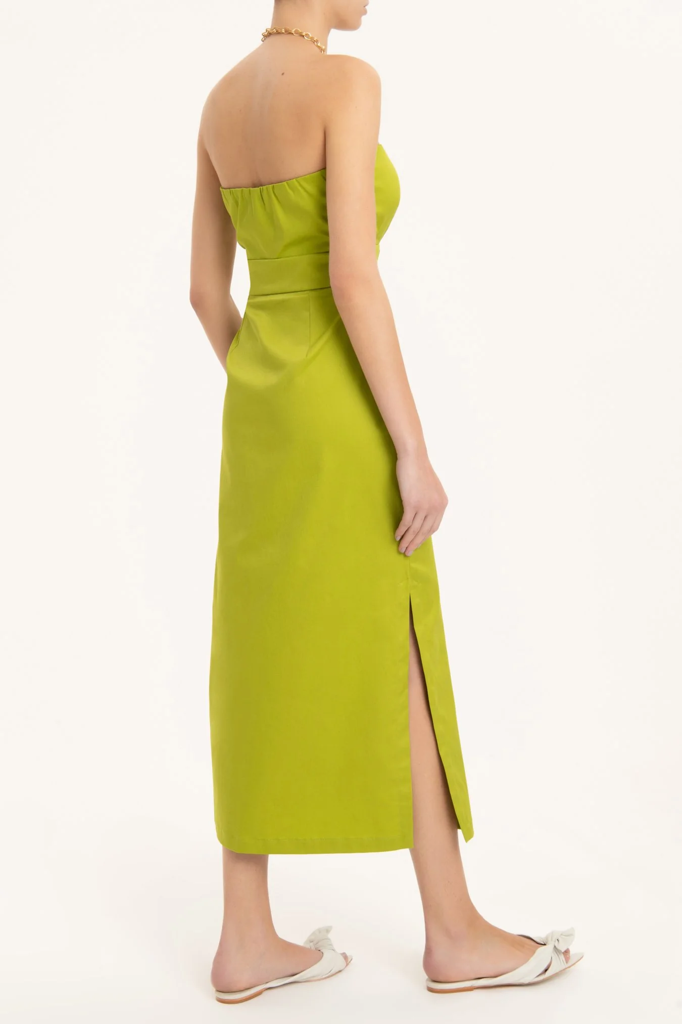 Solid Cut-Out Midi Dress - Image 2