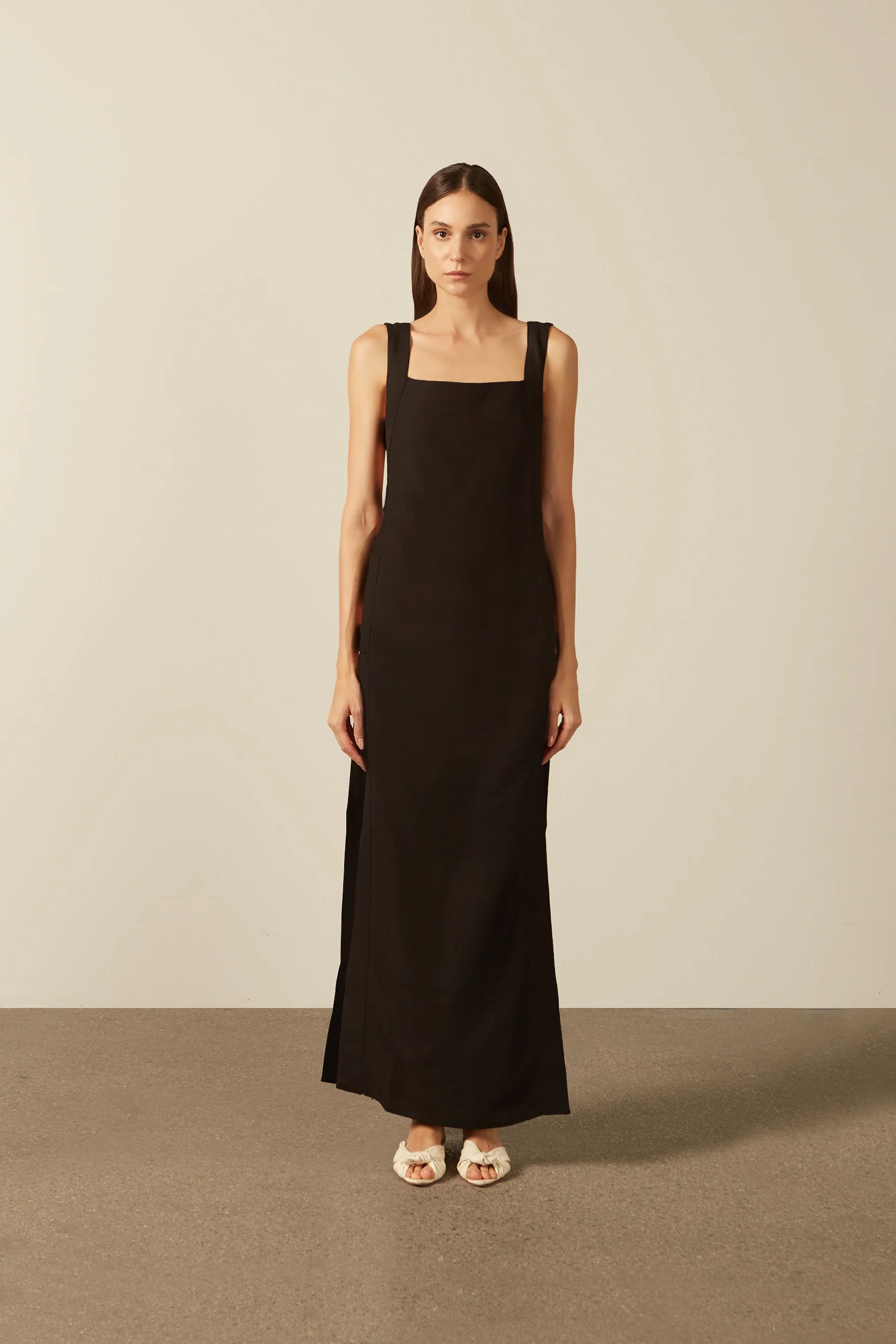 Solid Long Dress With Open Sides