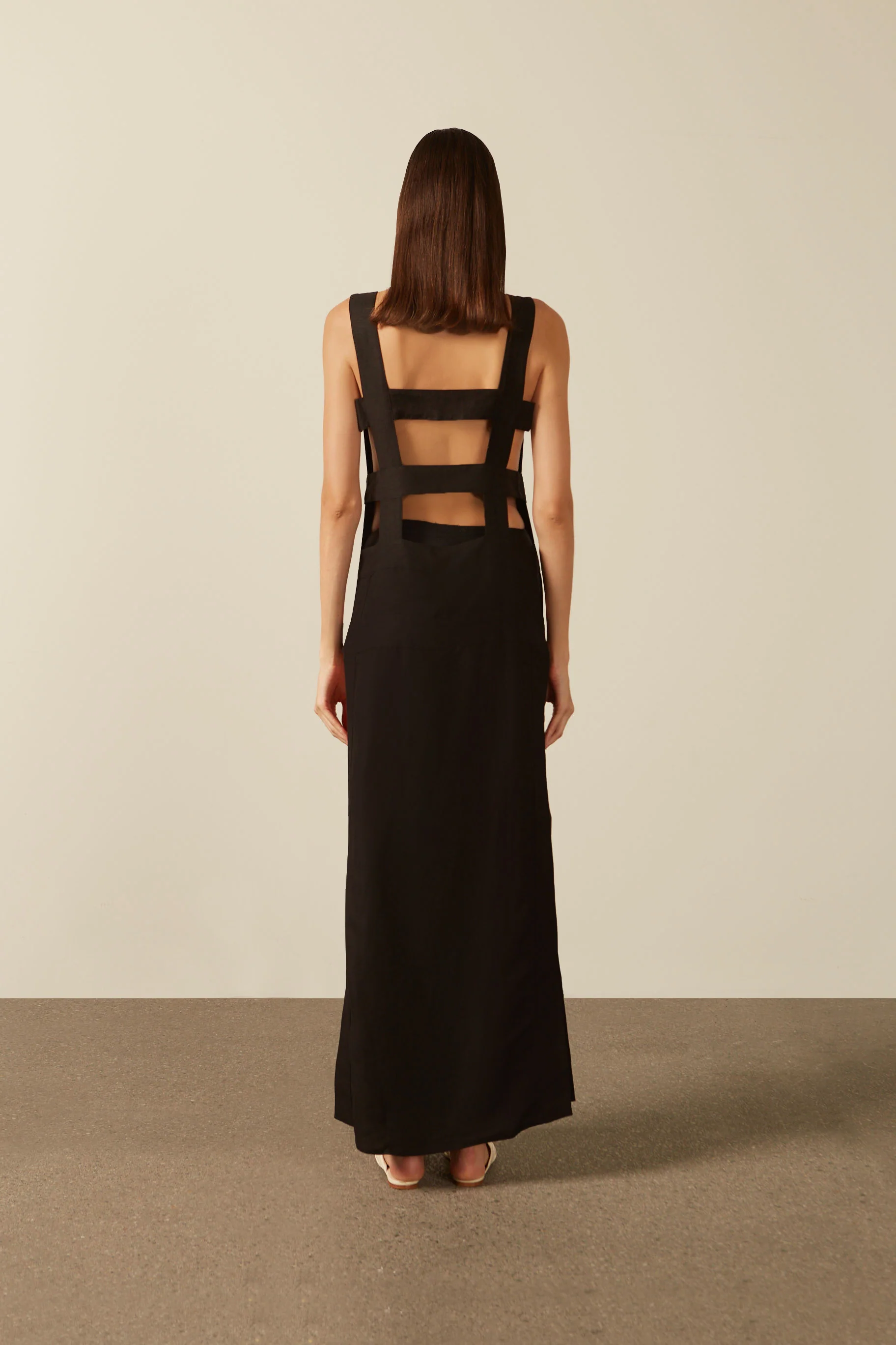 Solid Long Dress With Open Sides - Image 2