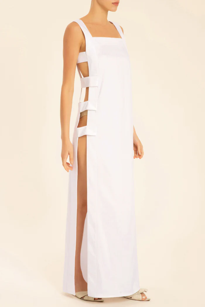 Solid Long Dress With Open Sides