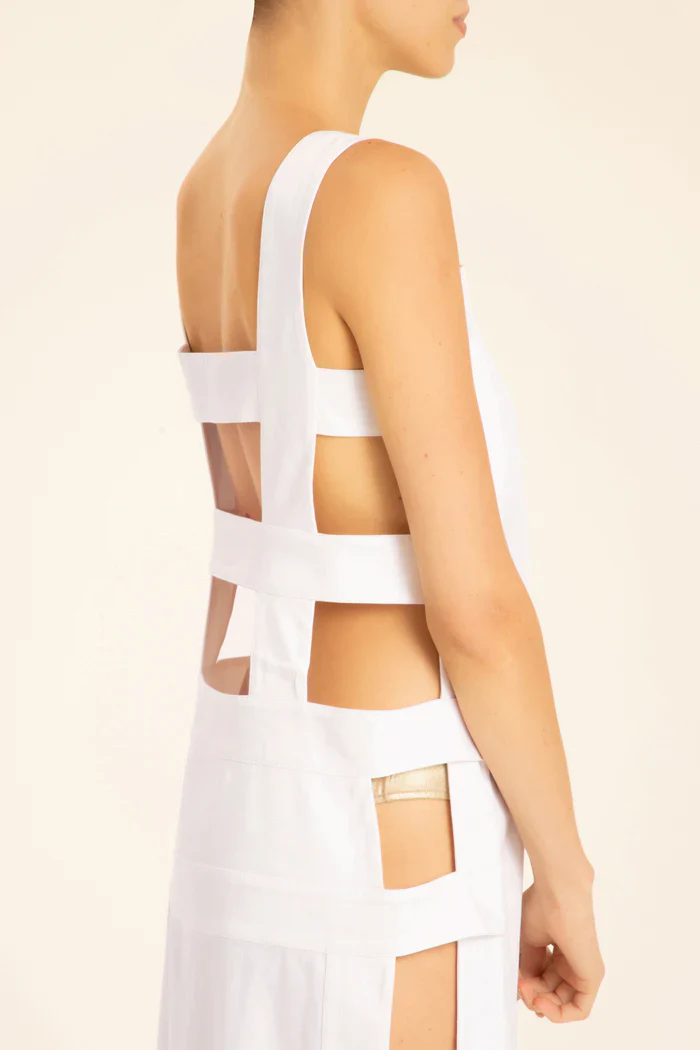 Solid Long Dress With Open Sides - Image 2