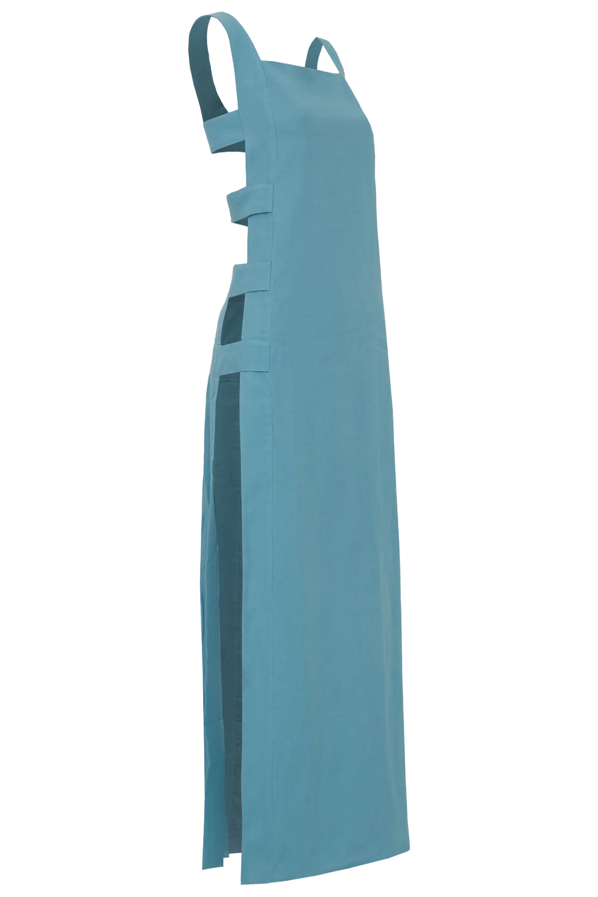 Solid Long Dress With Open Sides - Image 3