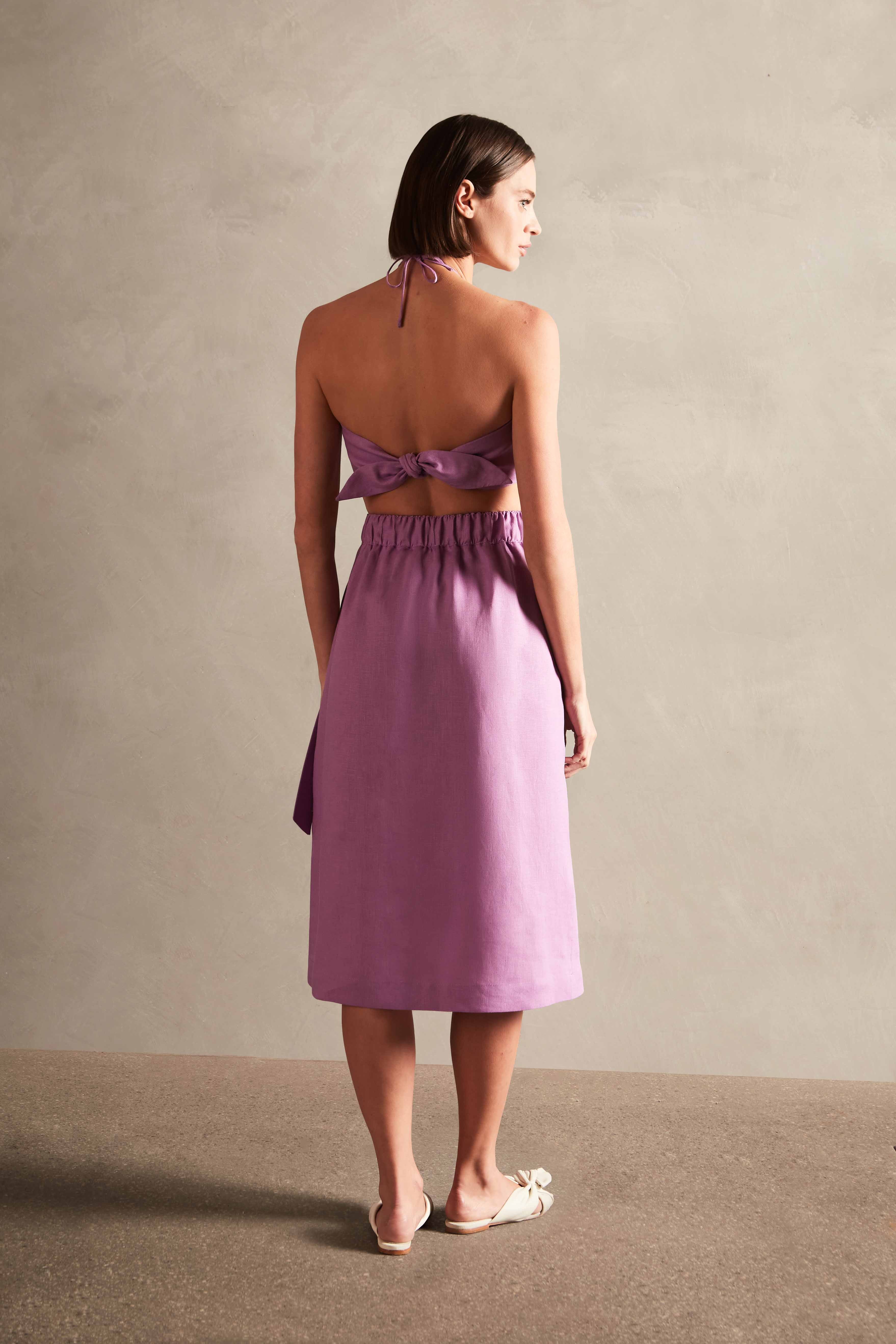 Solid Midi Skirt - Image 4