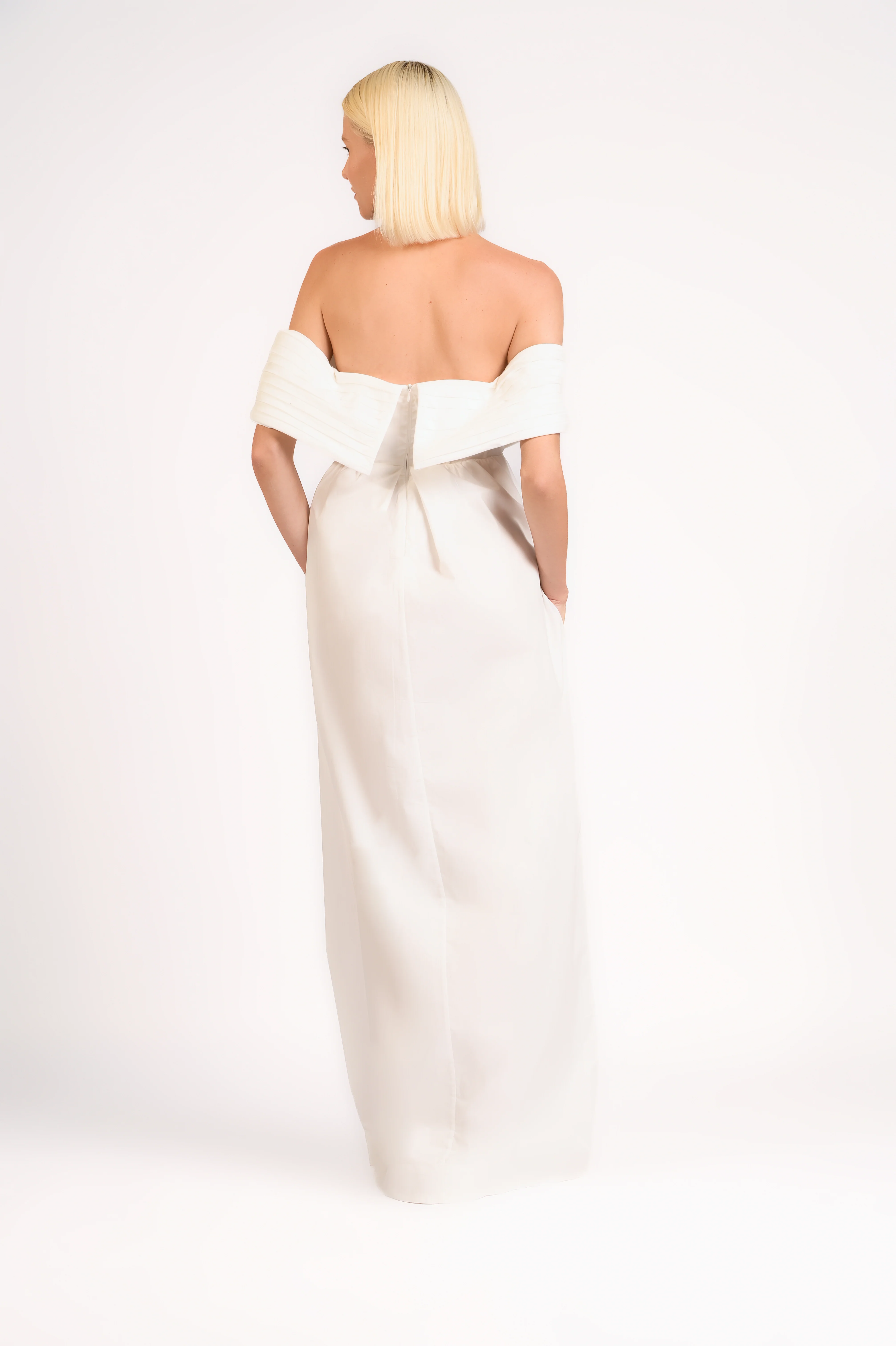 Solid Off-The-Shoulder Maxi Dress - Image 3