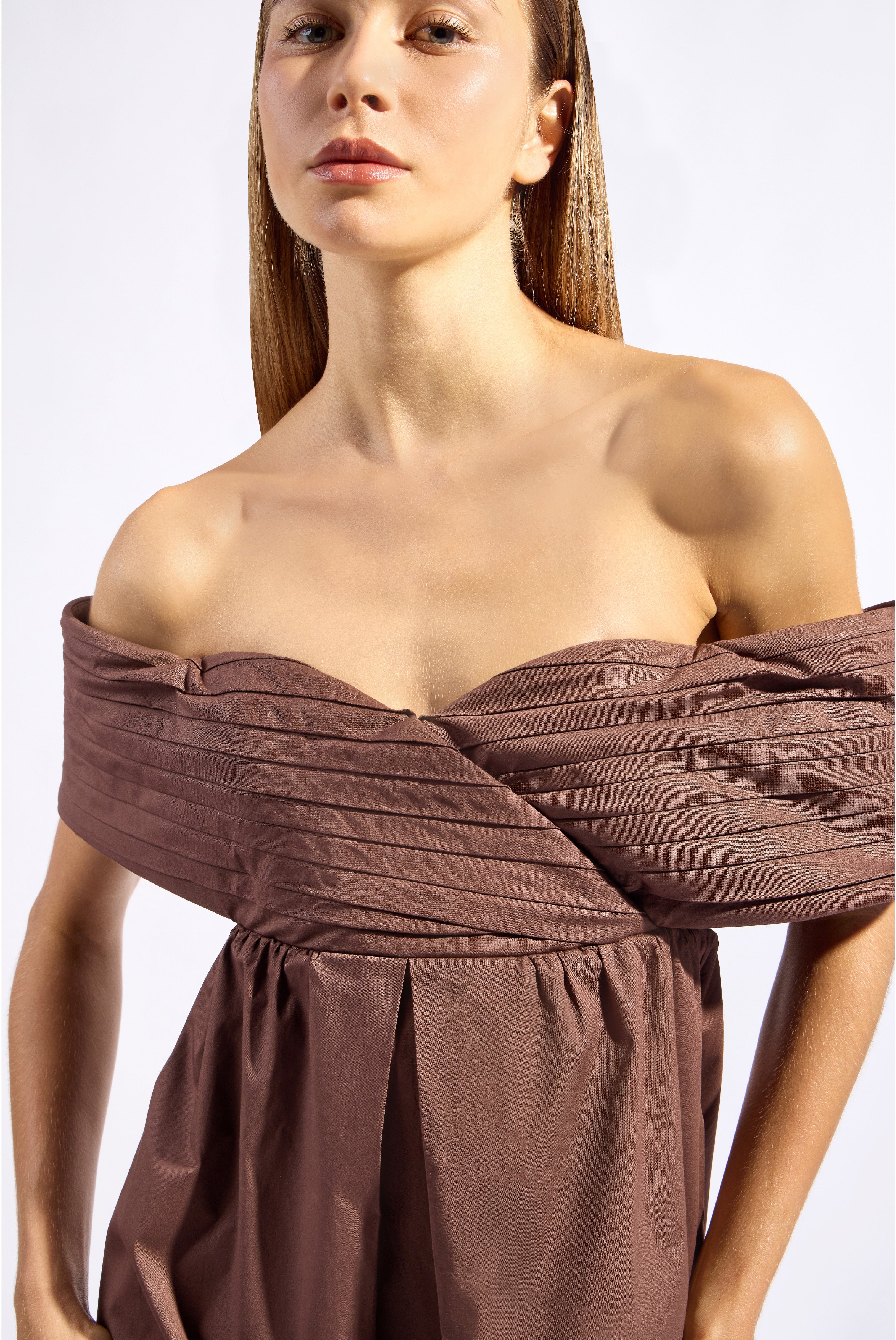 Solid Off-The-Shoulder Maxi Dress - Image 5