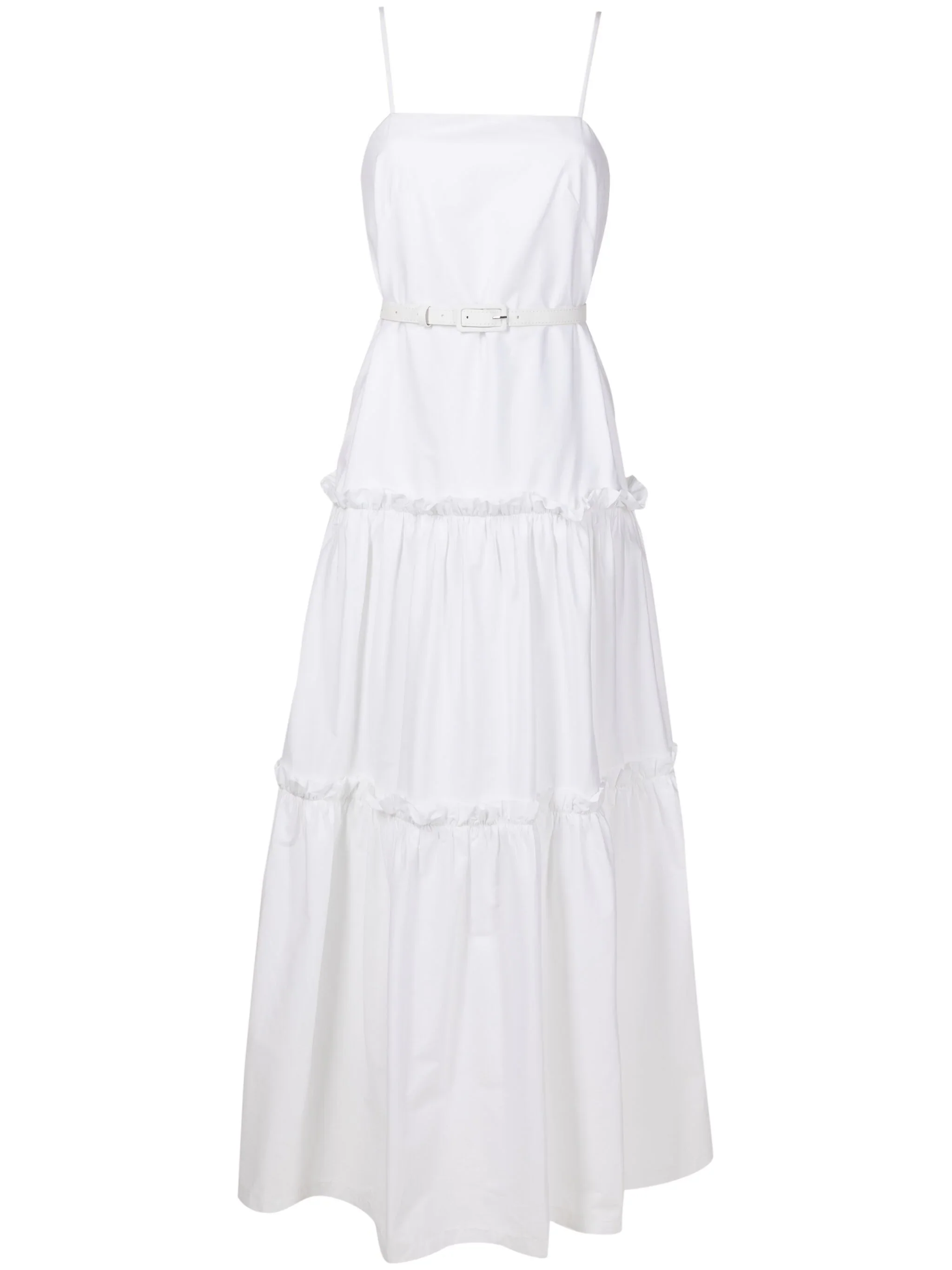 Solid Ruffled Long Dress - Image 4