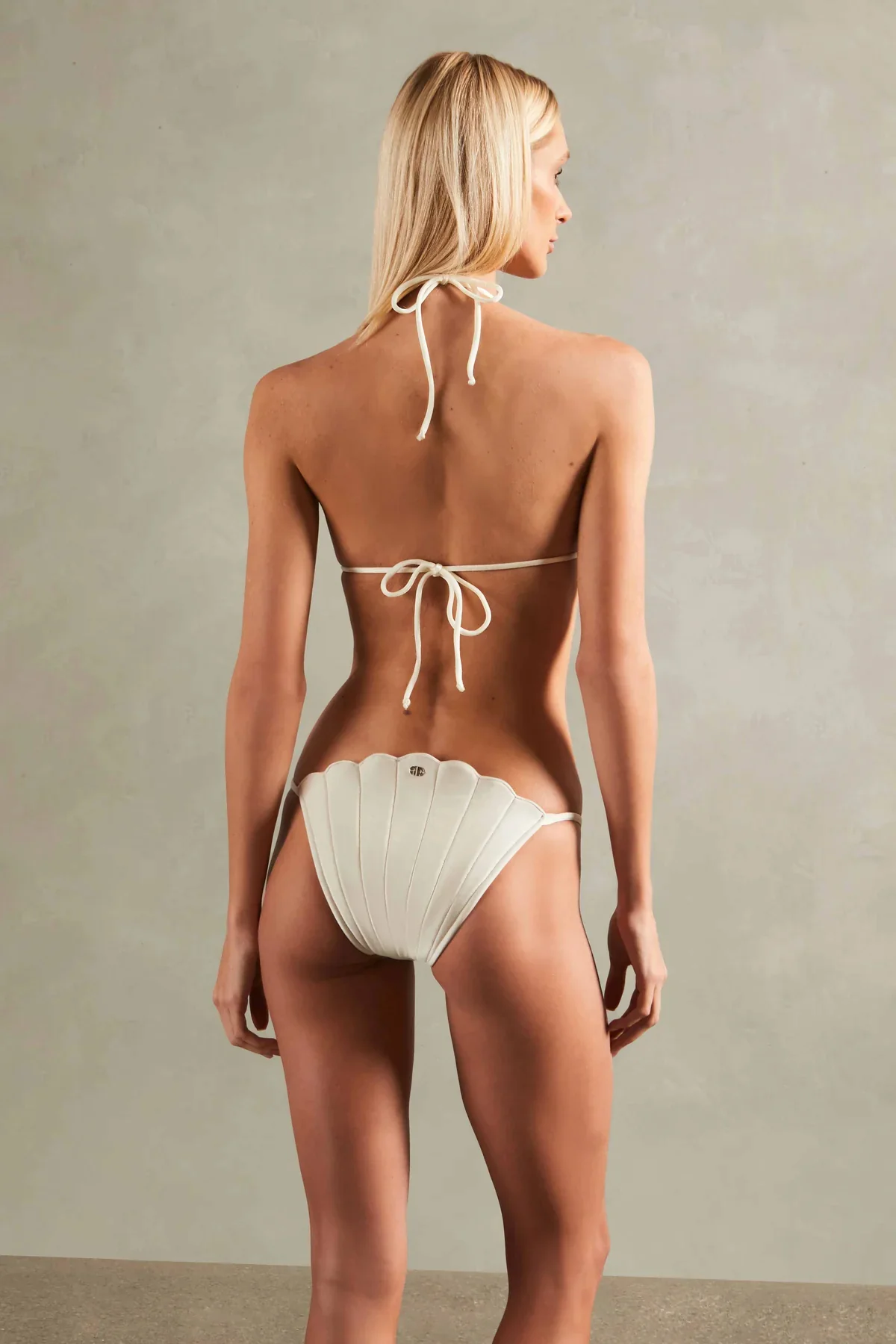 Solid Seashell Triangle Bikini - Image 3