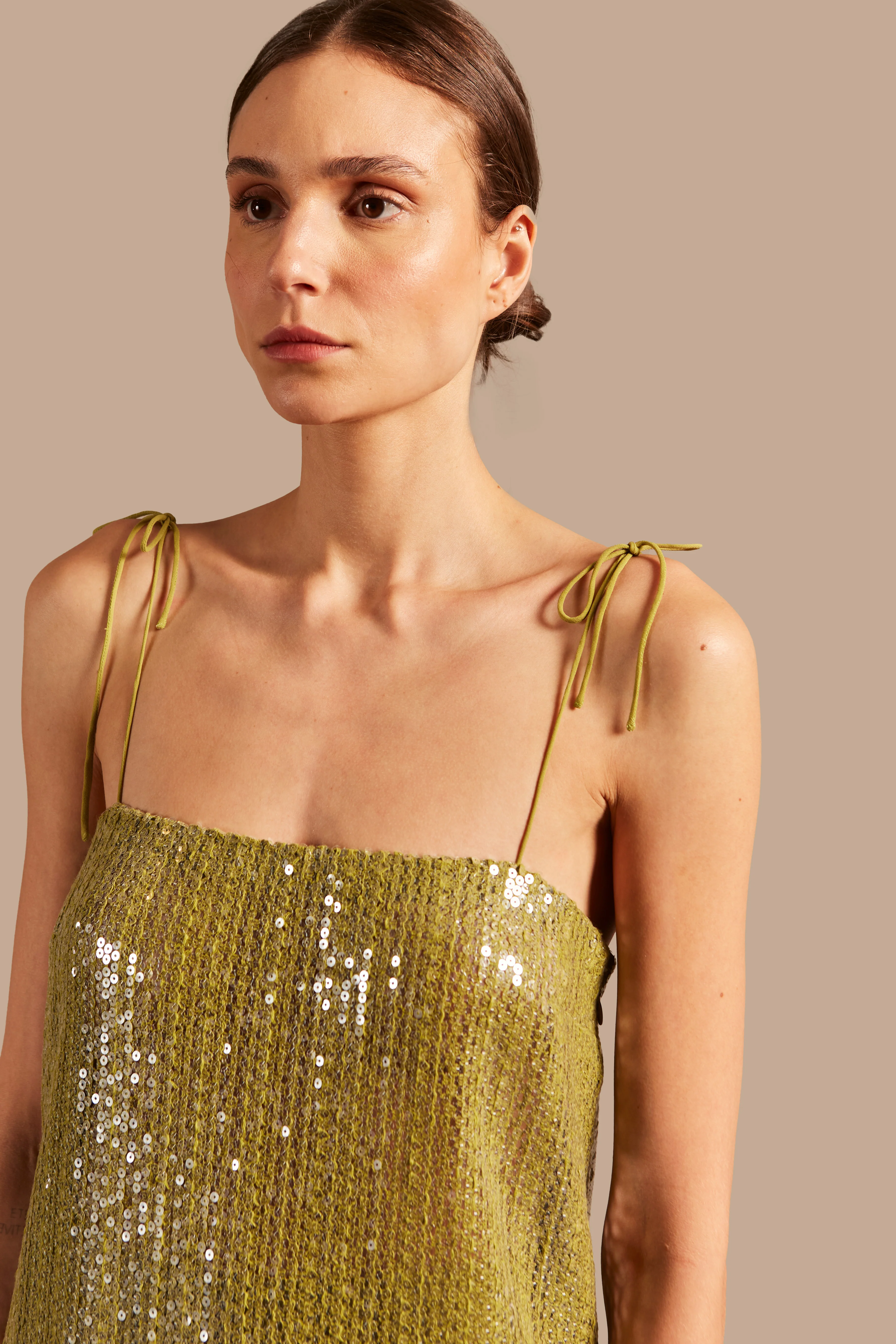 Solid Sequins Midi Dress - Image 2
