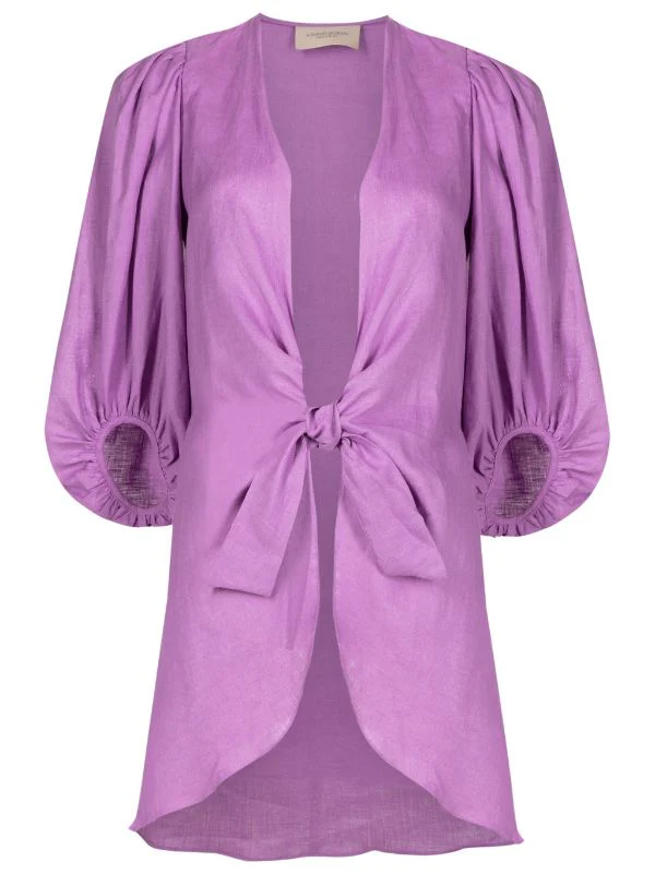 Solid Shirt With Voluminous Sleeves - Image 12