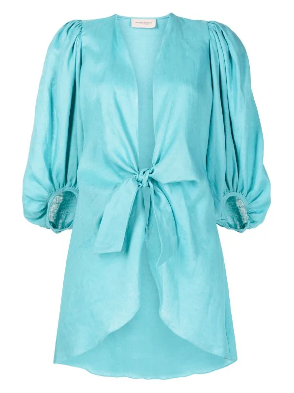 Solid Shirt With Voluminous Sleeves - Image 14