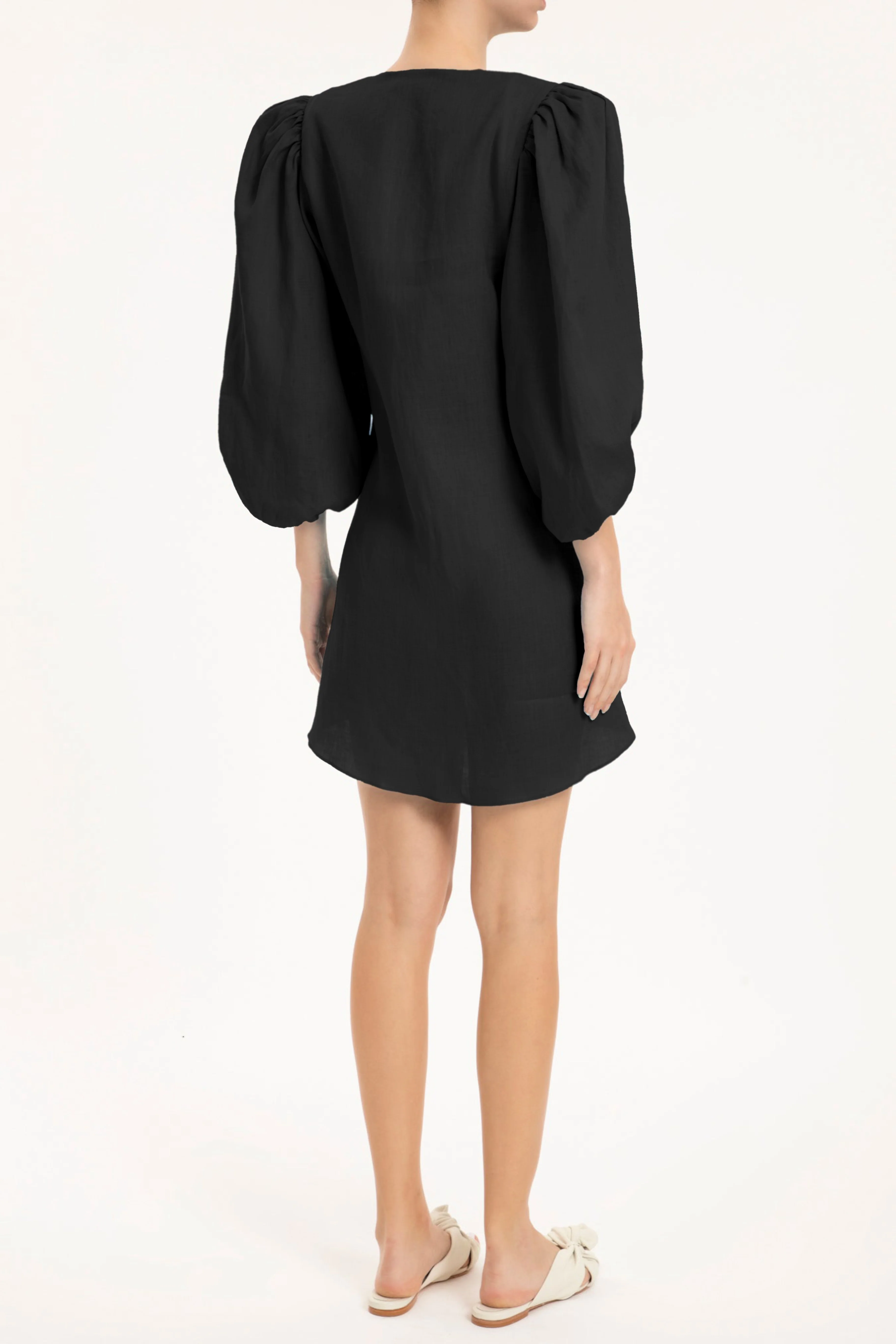 Solid Shirt With Voluminous Sleeves - Image 7