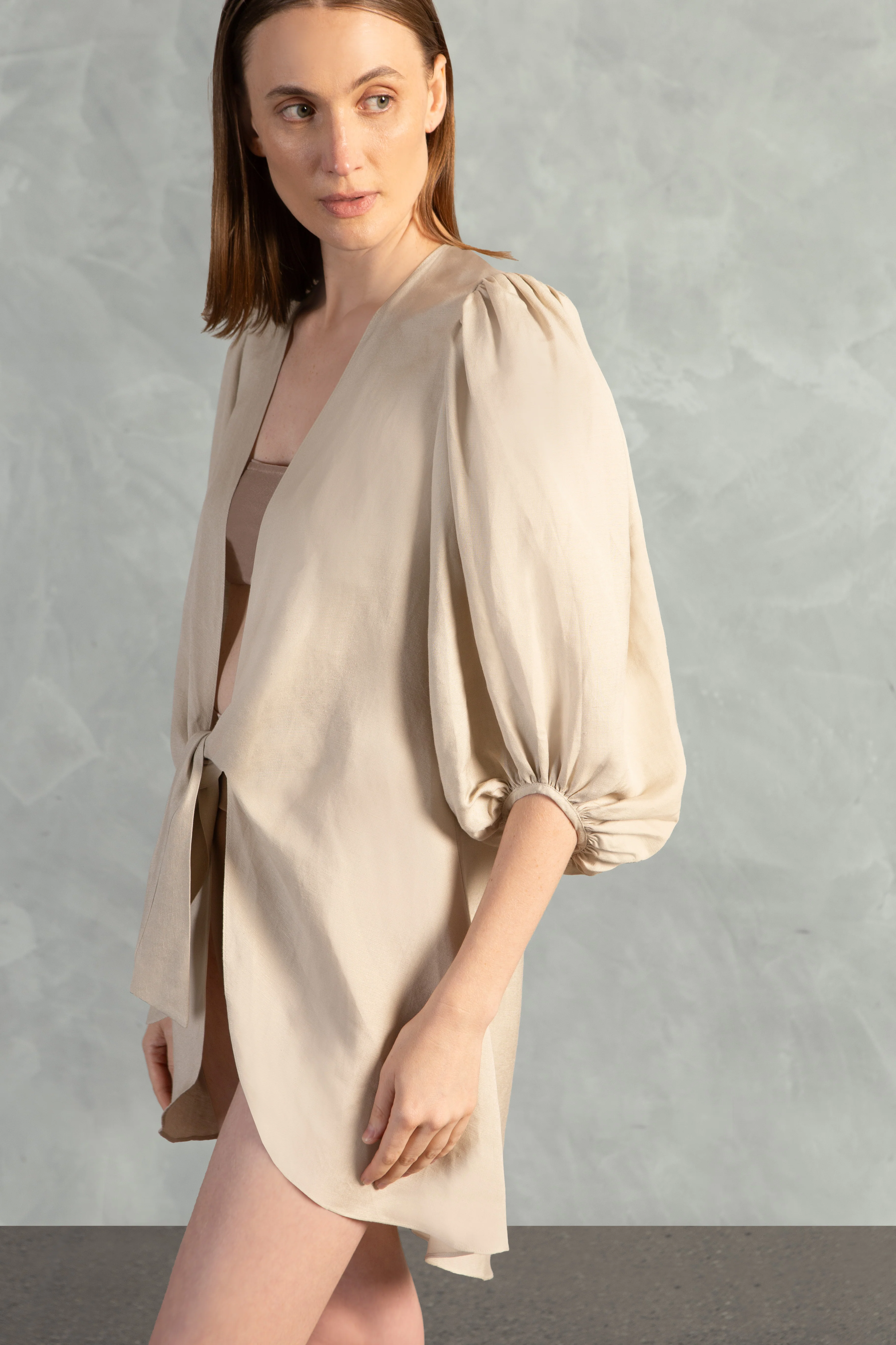 Solid Shirt With Voluminous Sleeves - Image 8