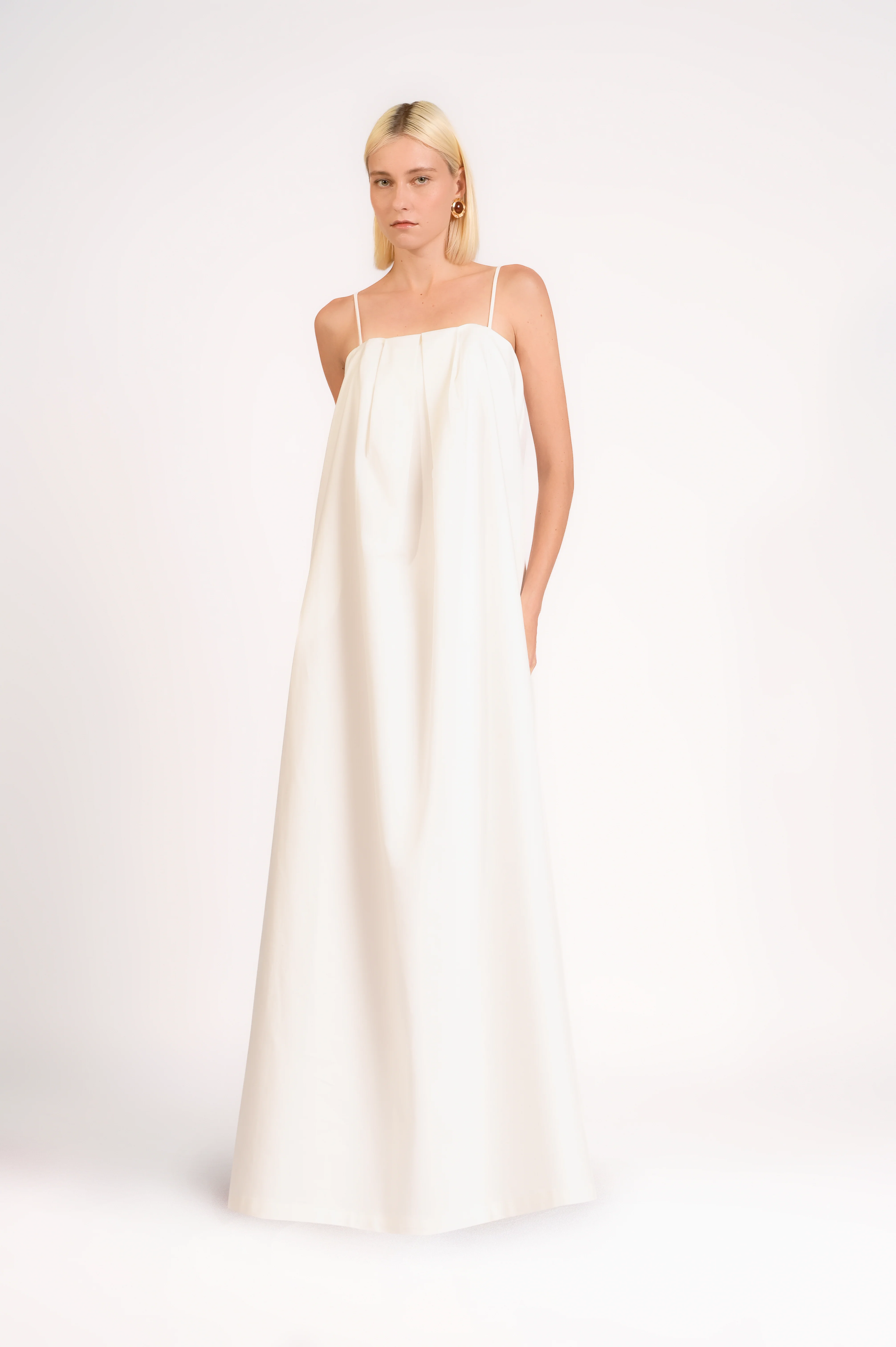 Solid Straps Maxi Dress