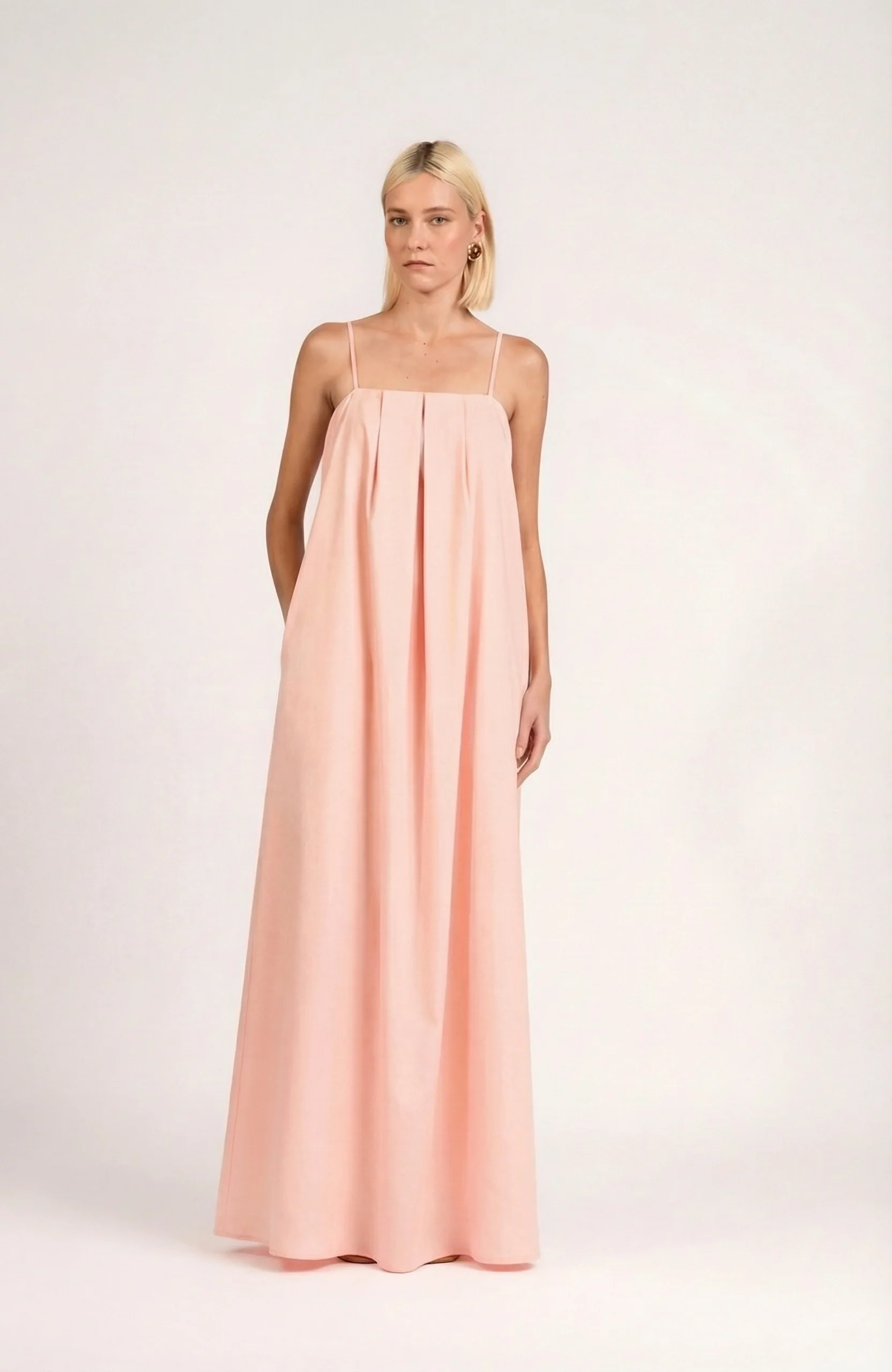 Solid Straps Maxi Dress - Image 2