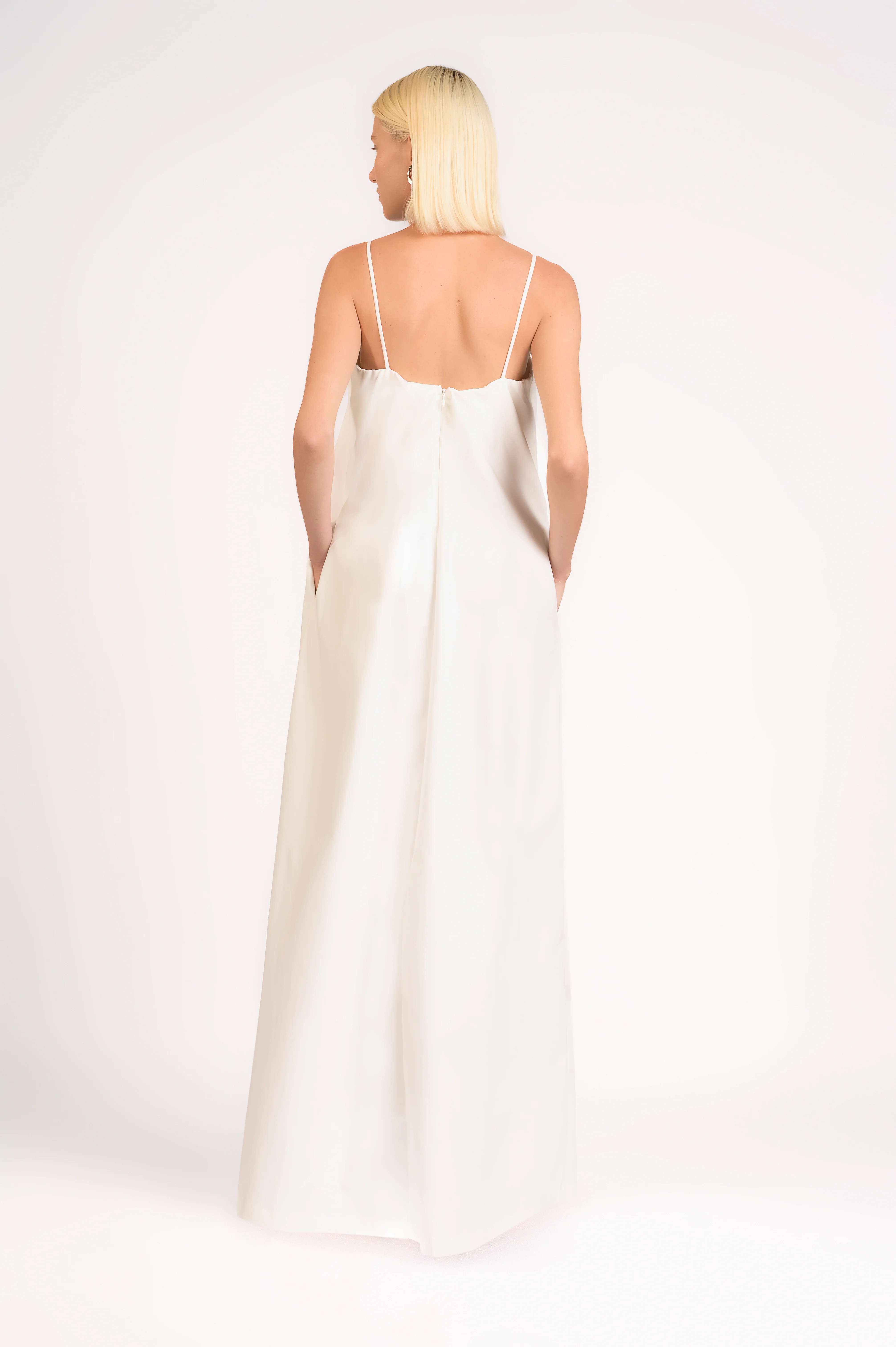Solid Straps Maxi Dress - Image 3