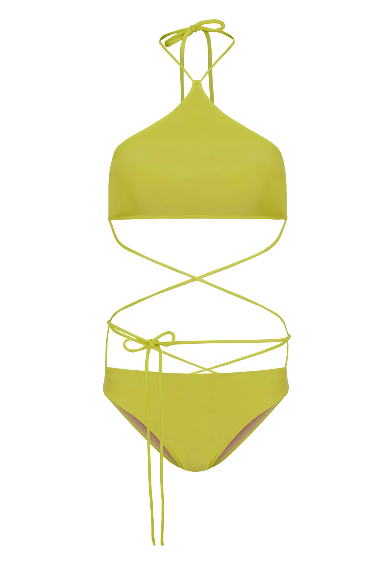 Solid Wraparound Bikini - Image 5
