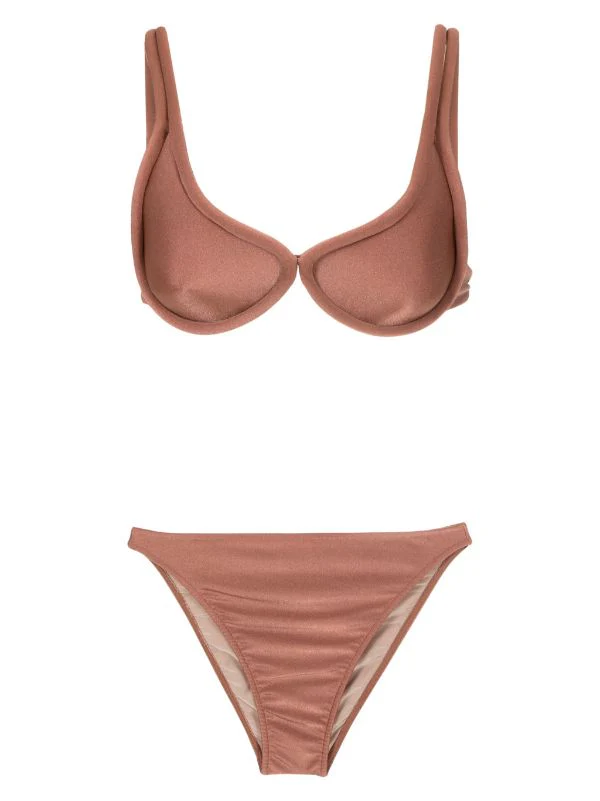 Spray Of Flower Solid High-Leg Bikini - Image 3