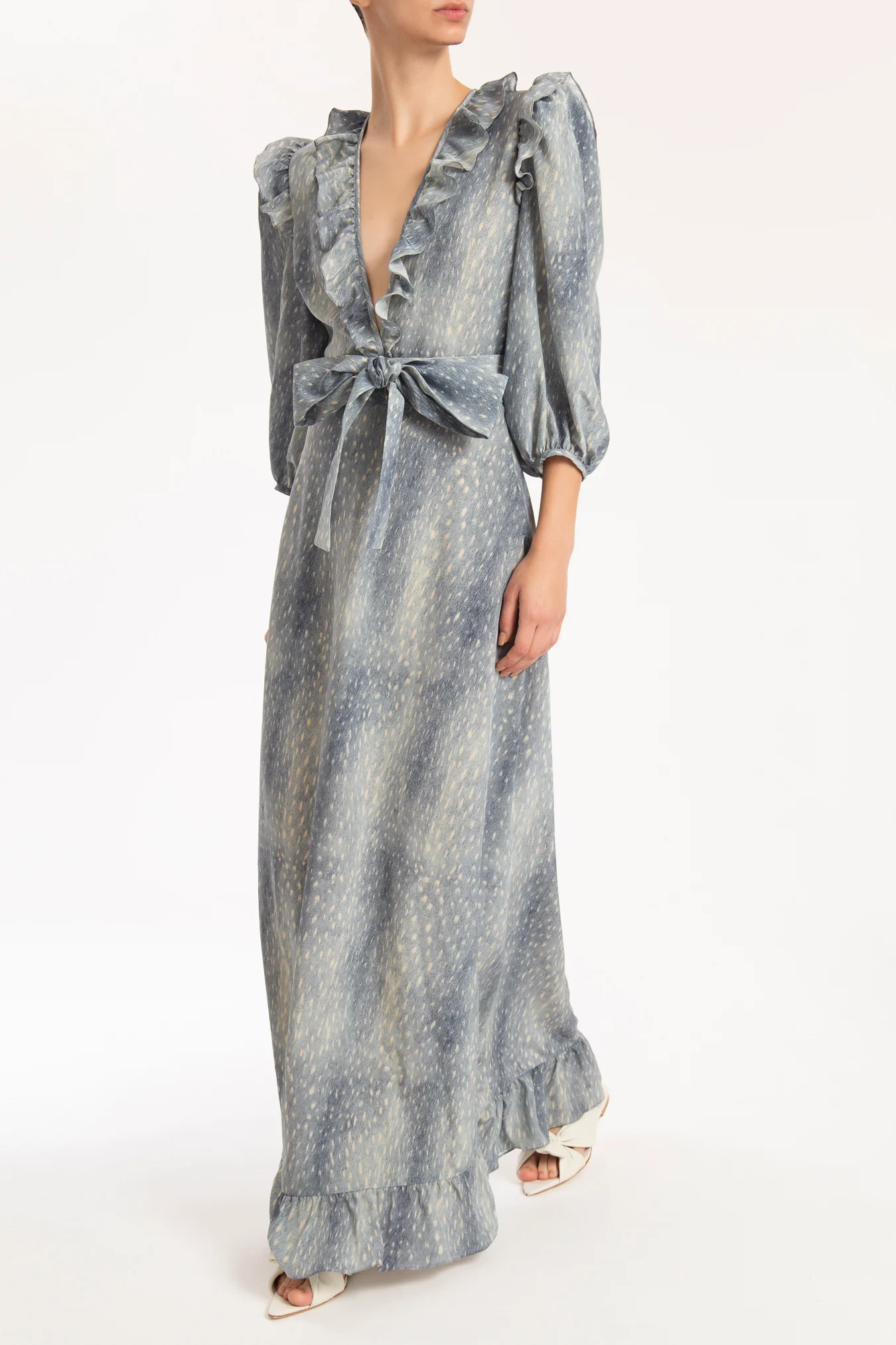 Stone Long Dress With Bow - Image 4