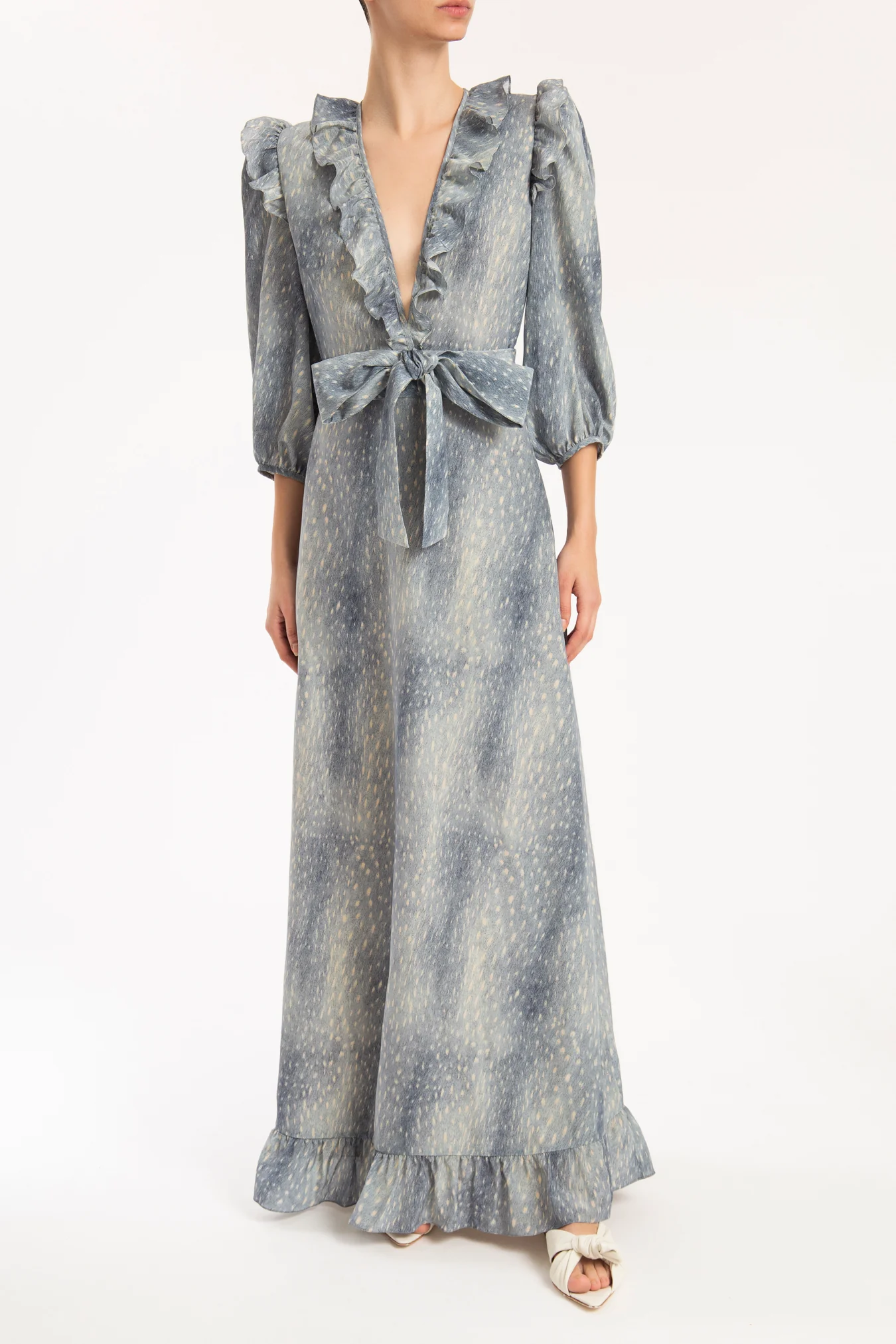 Stone Long Dress With Bow - Image 5