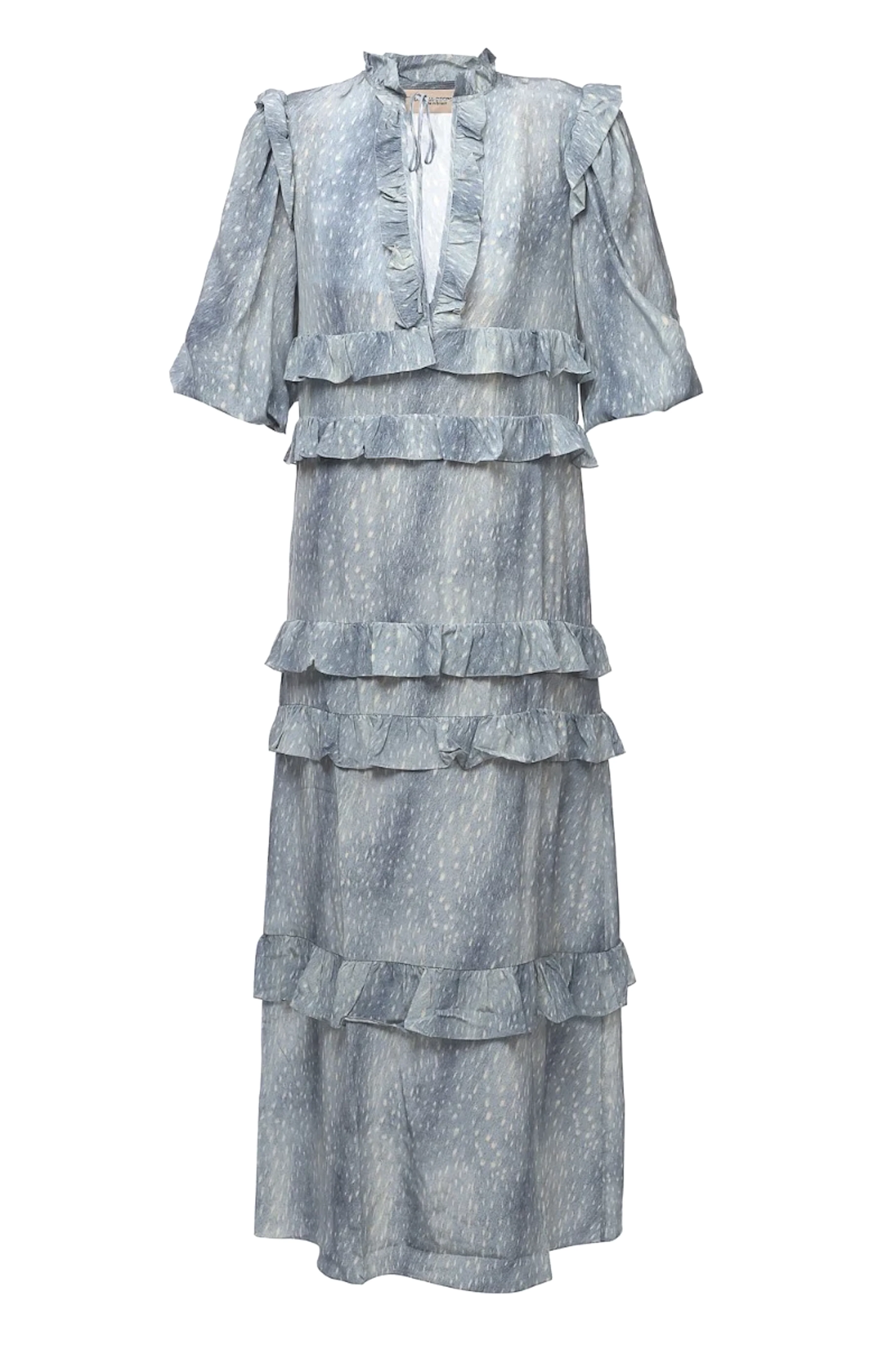 Stone Ruffled Long Dress - Image 4