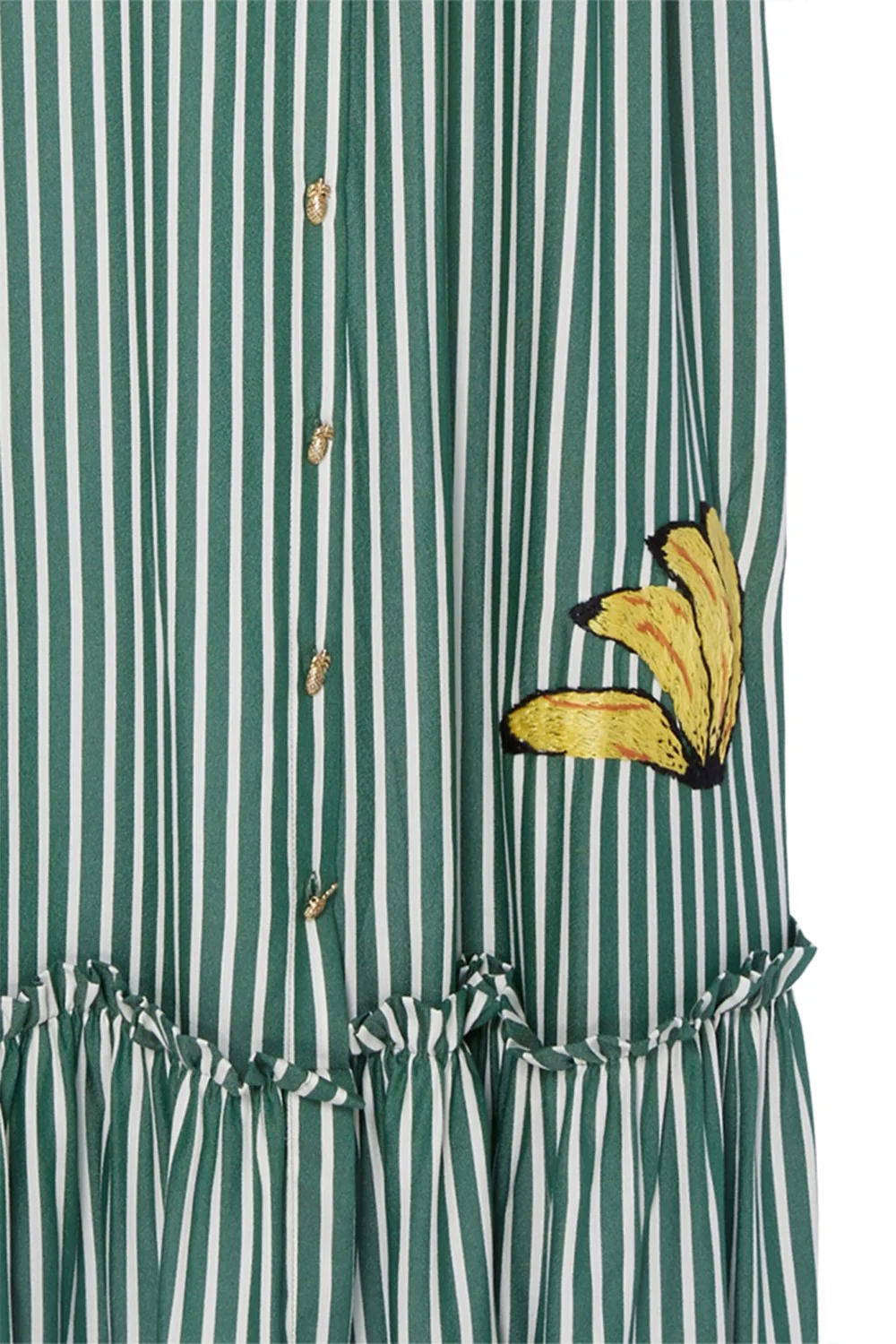 Josephine Striped Long Dress with Banana Detail - Image 3