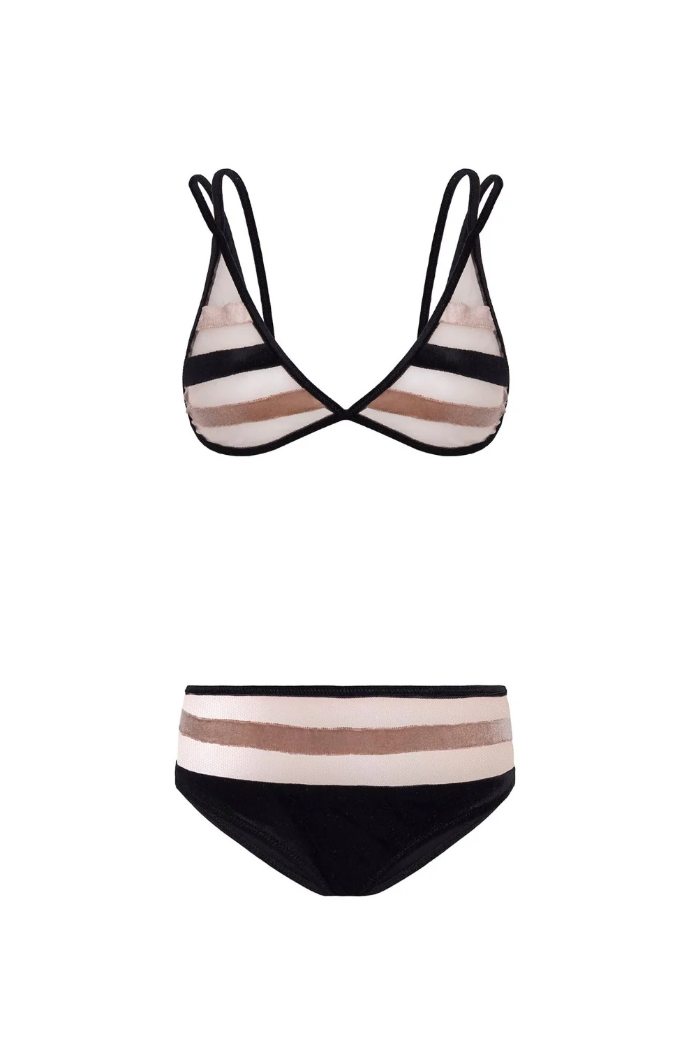 Striped Velvet Bikini - Image 6