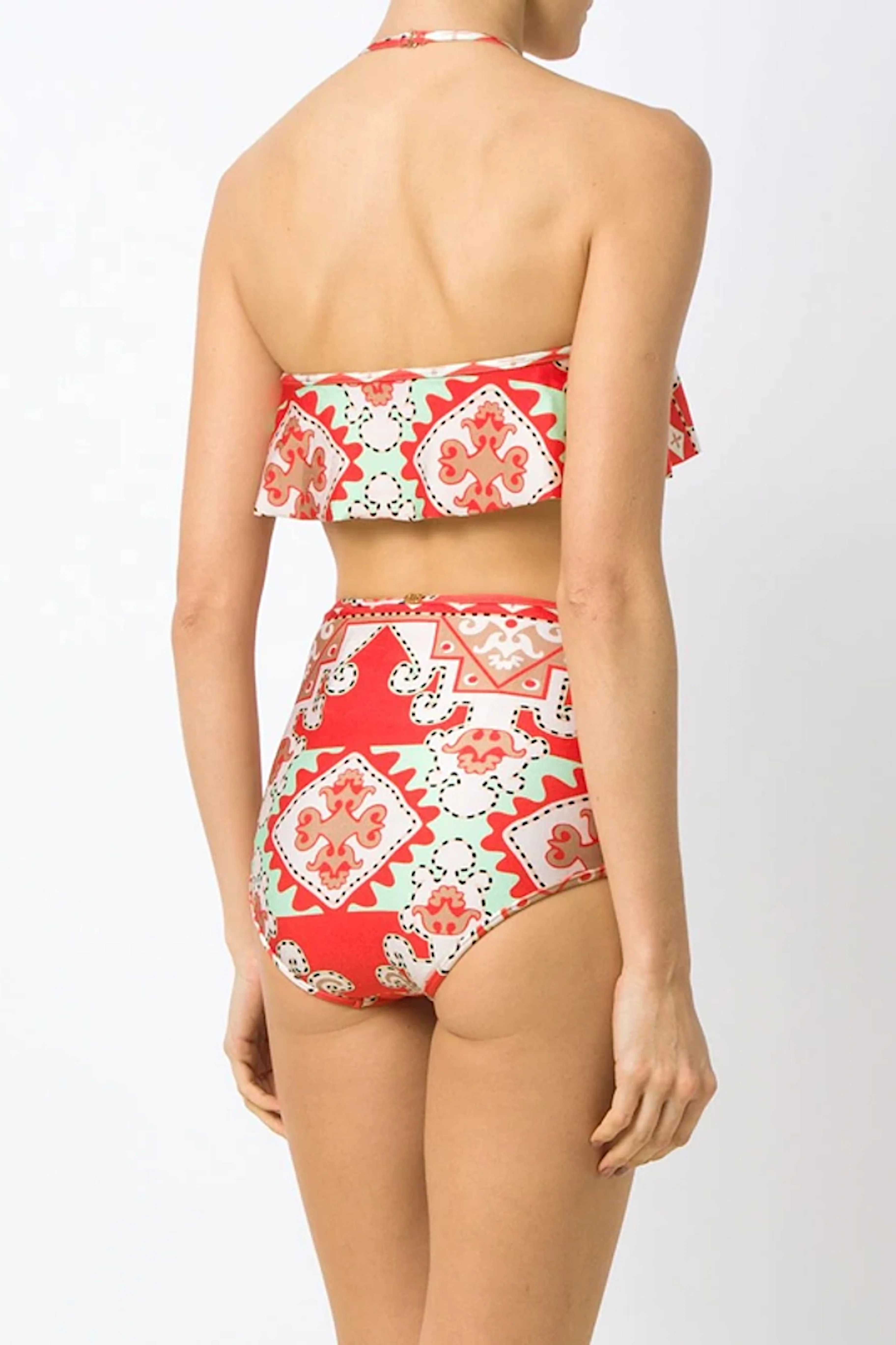 Tapestry Hot Pants Bikini With Tulle - Image 3