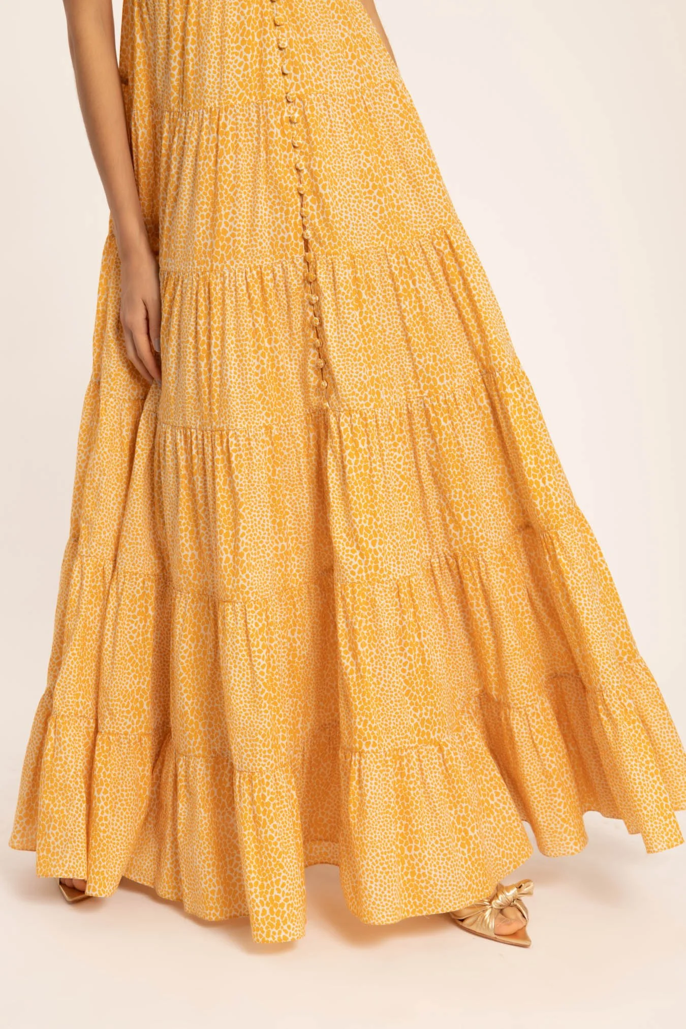 Tortoise Long Dress With Straps - Image 3