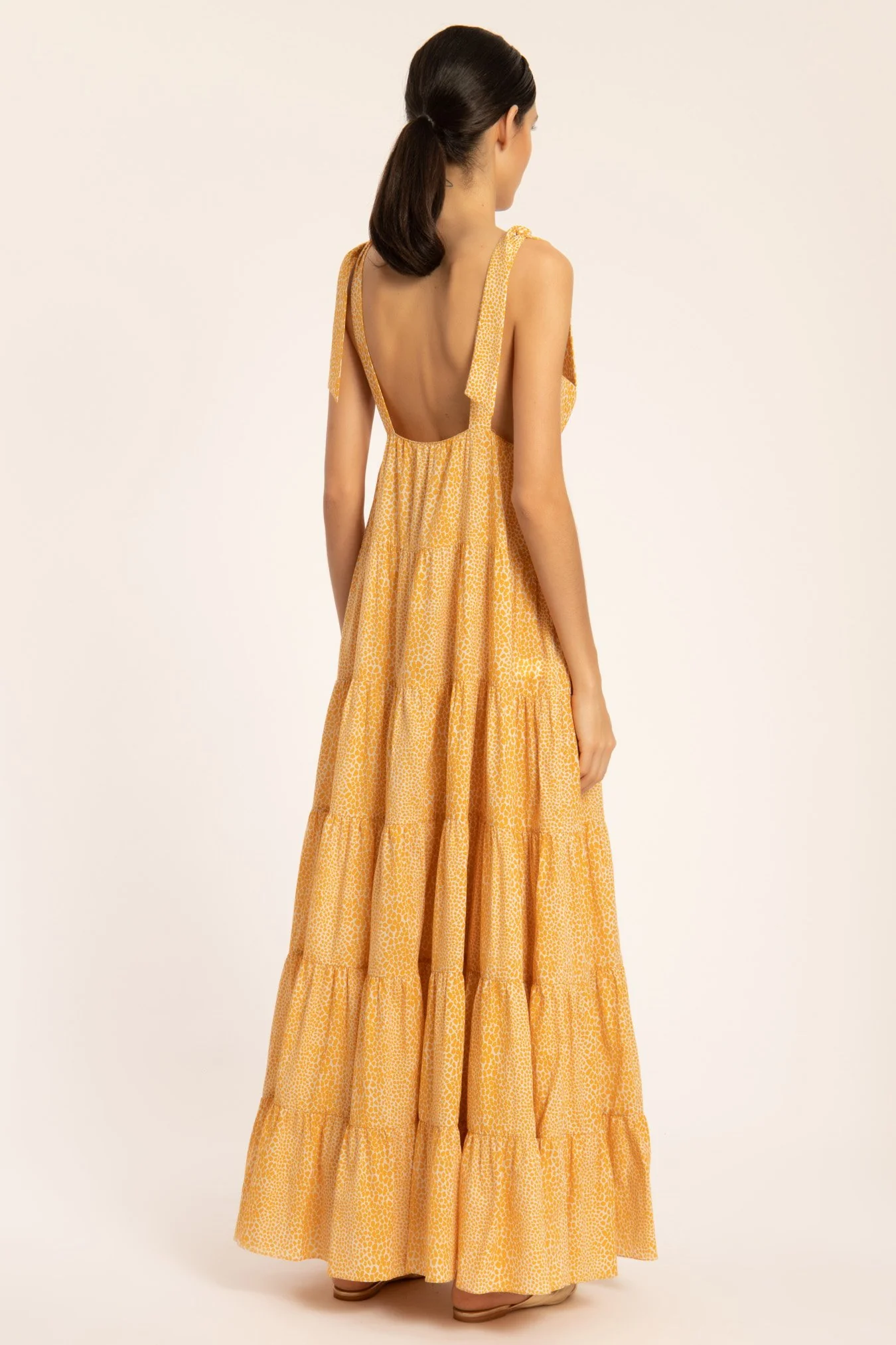 Tortoise Long Dress With Straps - Image 5
