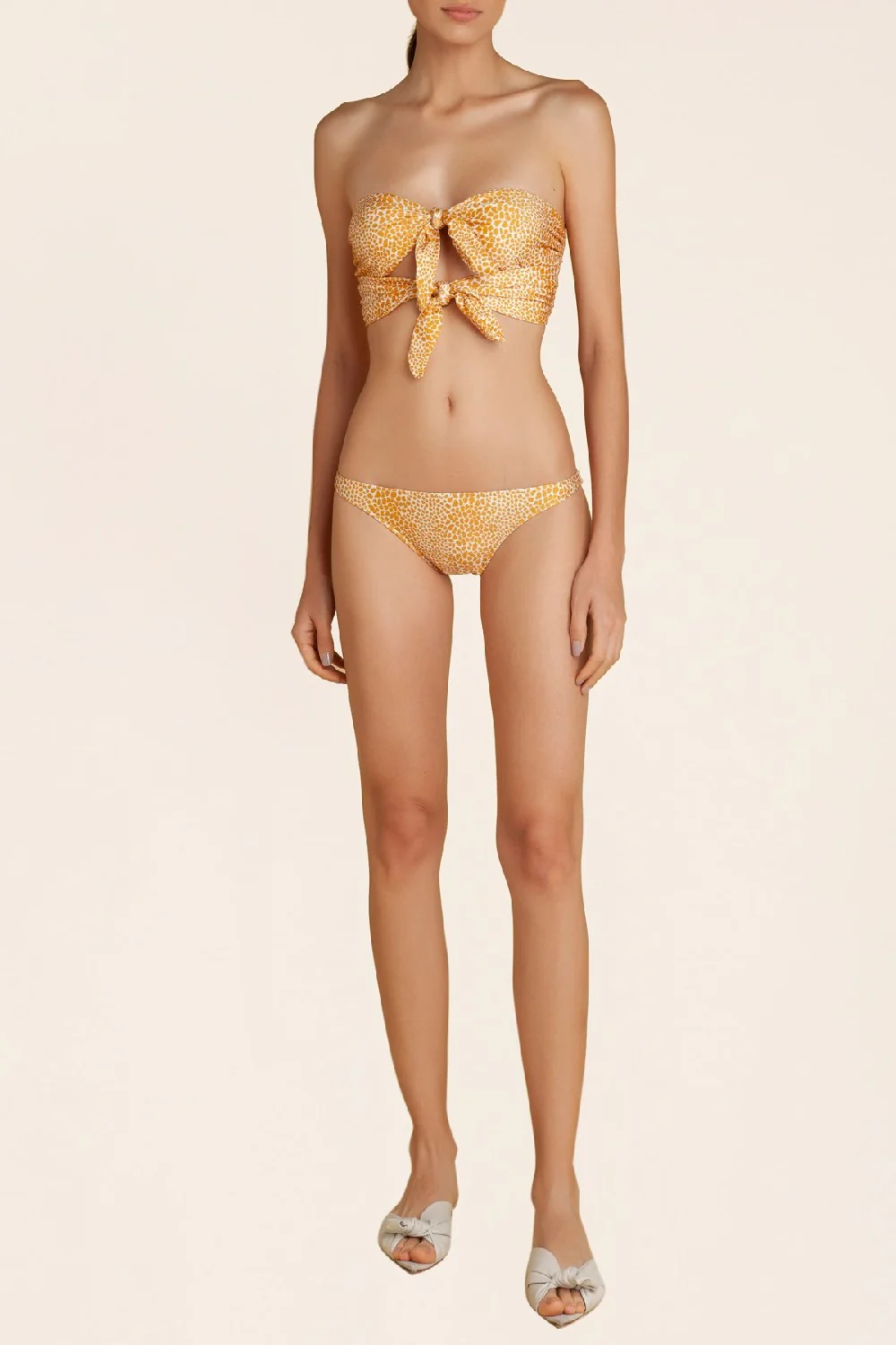 Tortoise Strapless Bikini With Double Knot - Image 3