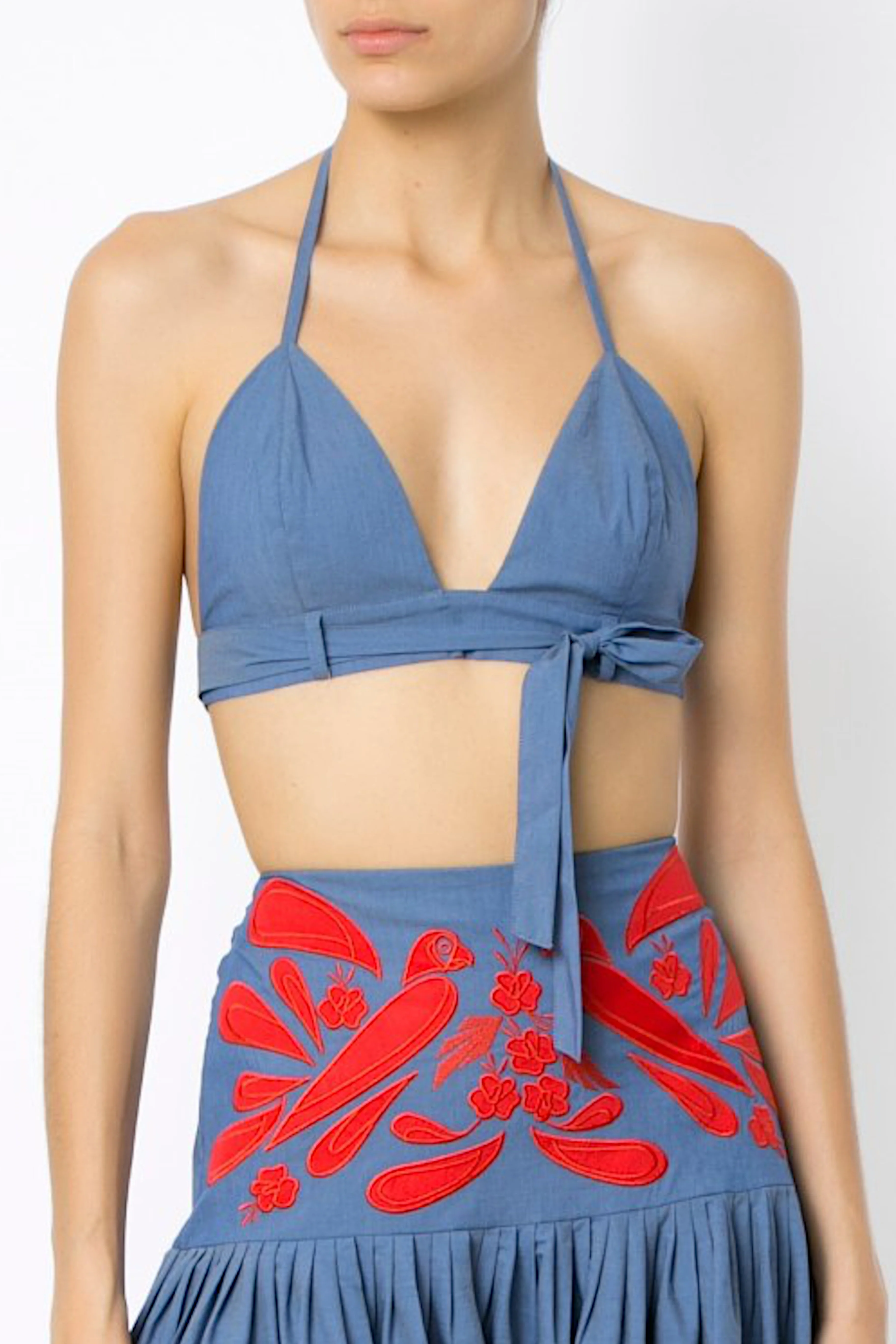 Triangle Bikini With Knot Detail - Image 3