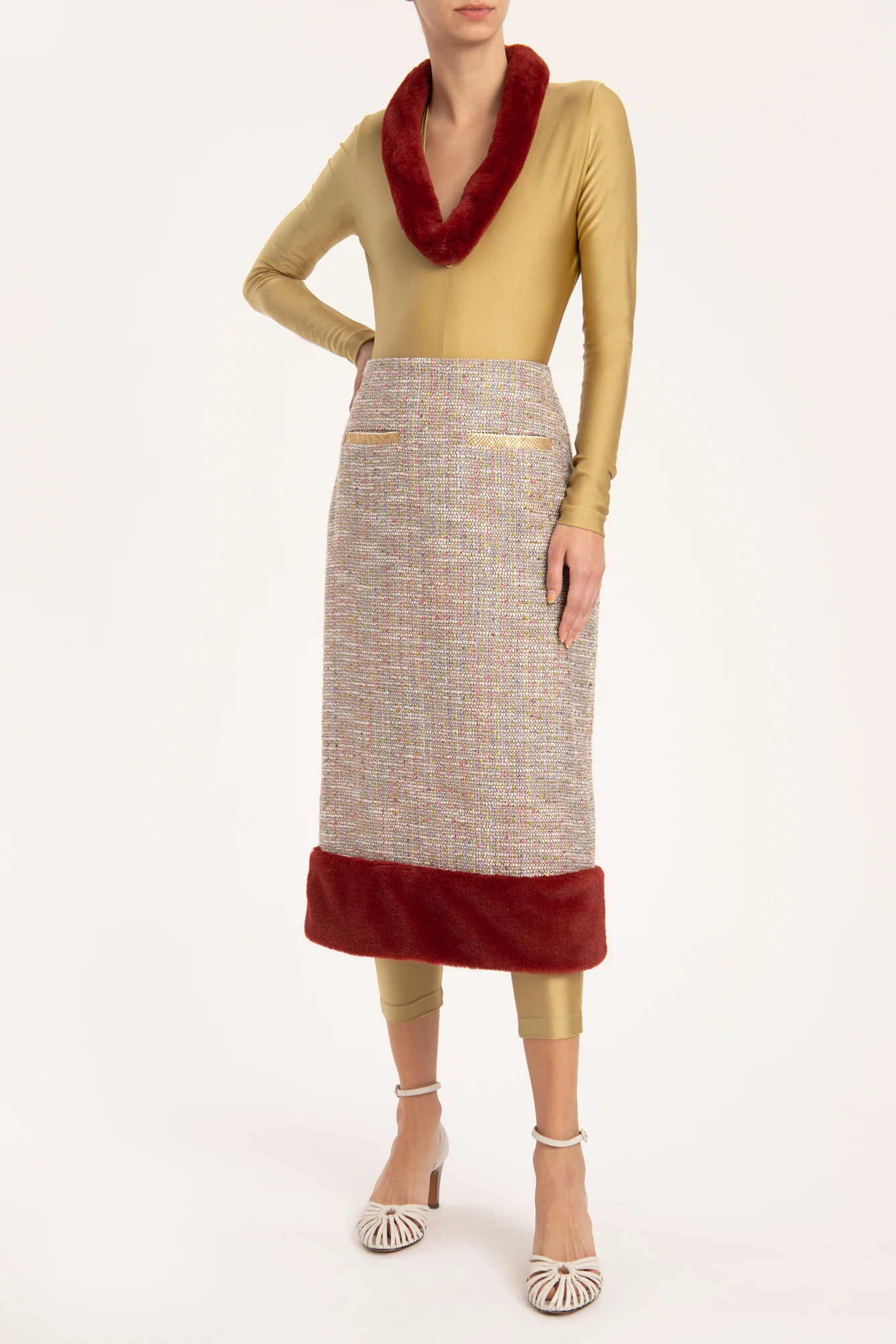 Tweed Midi Skirt - Image 2