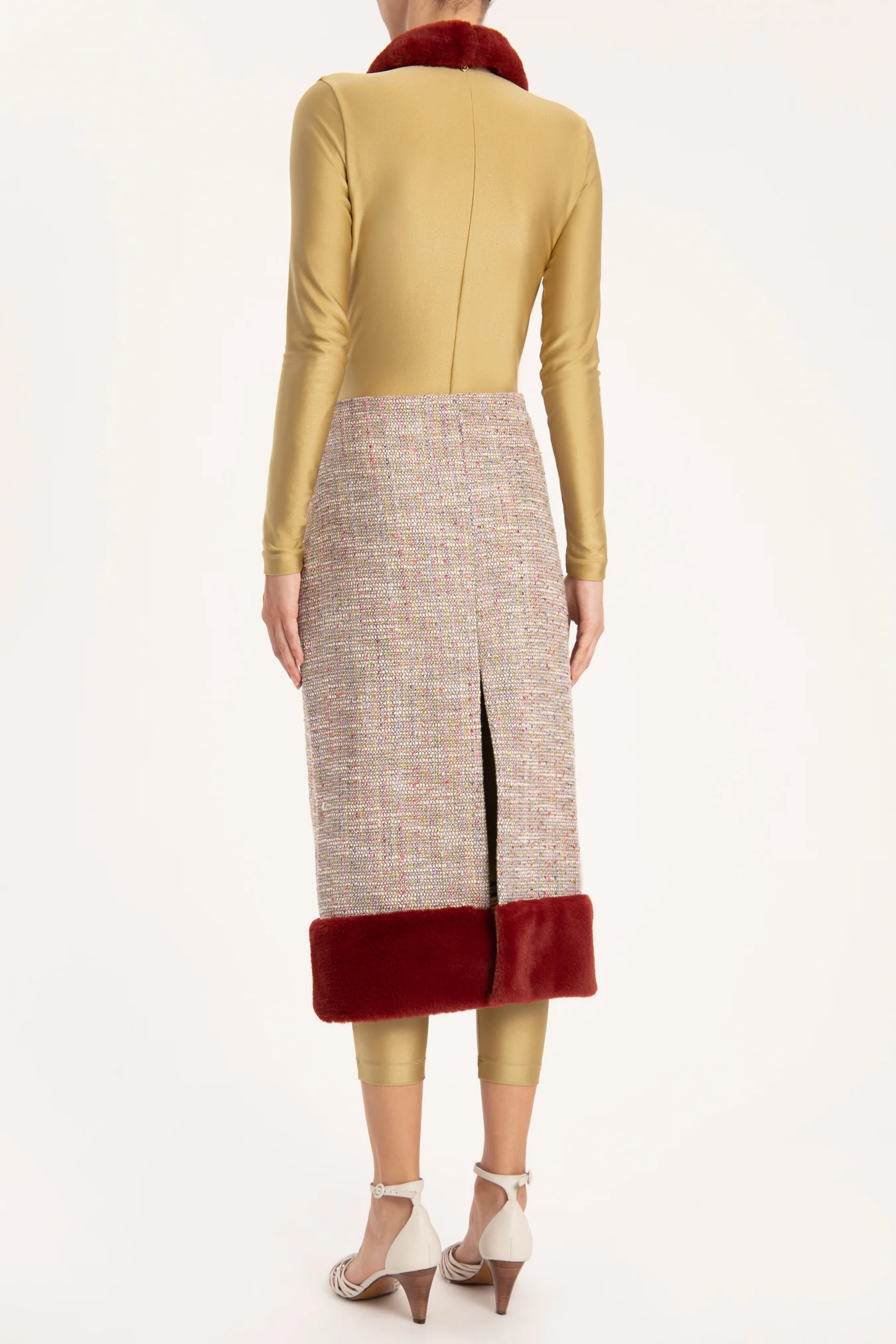 Tweed Midi Skirt - Image 3