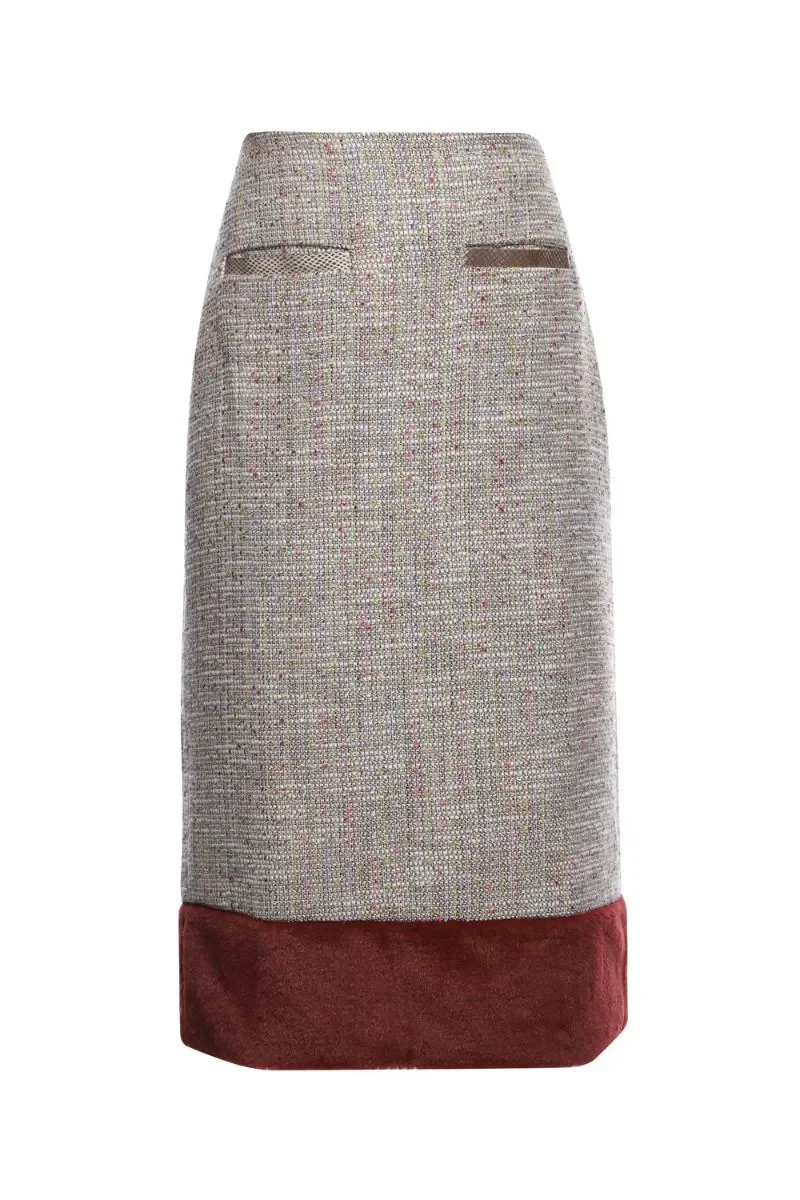 Tweed Midi Skirt - Image 5
