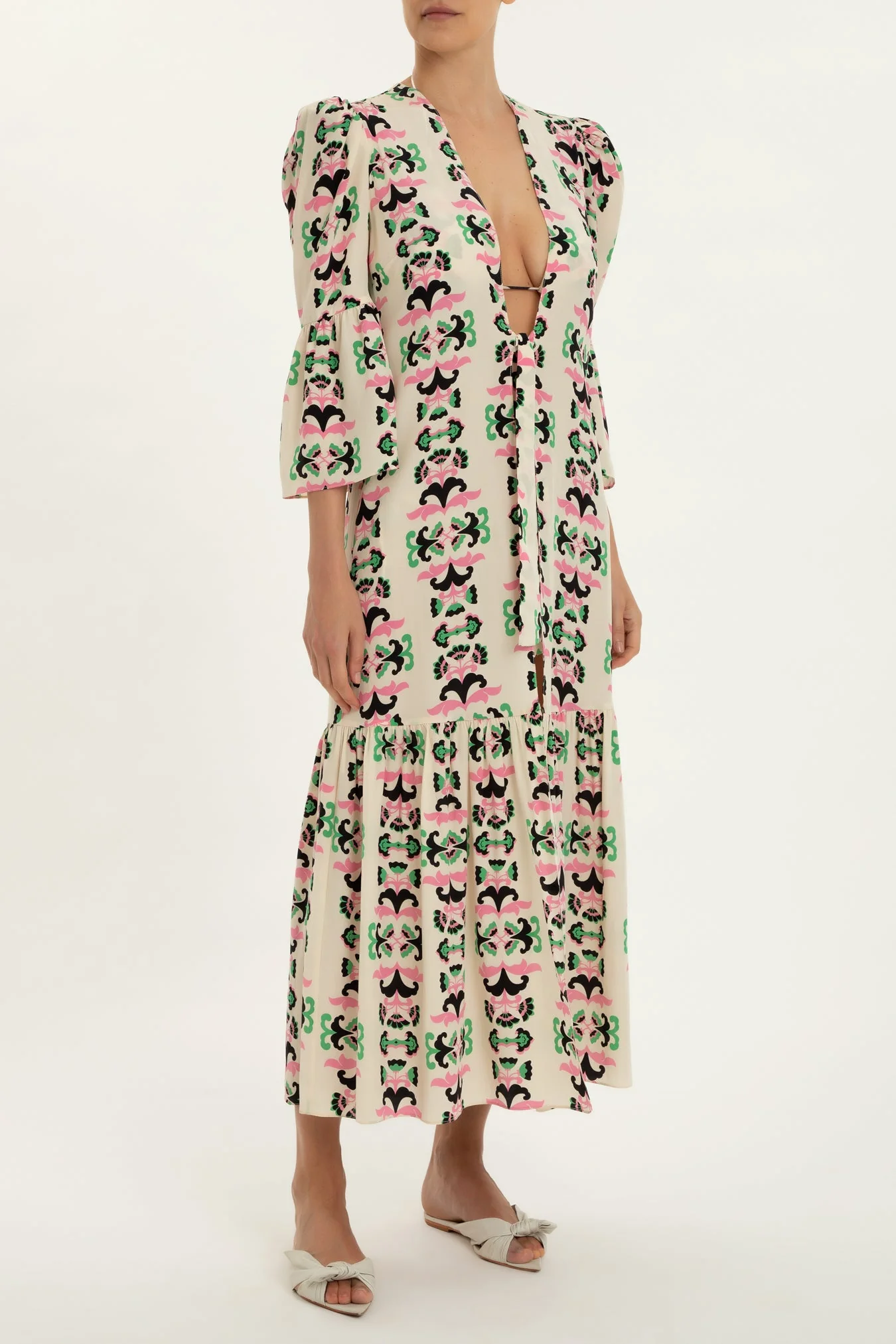Twisted Flower Midi Robe - Image 6
