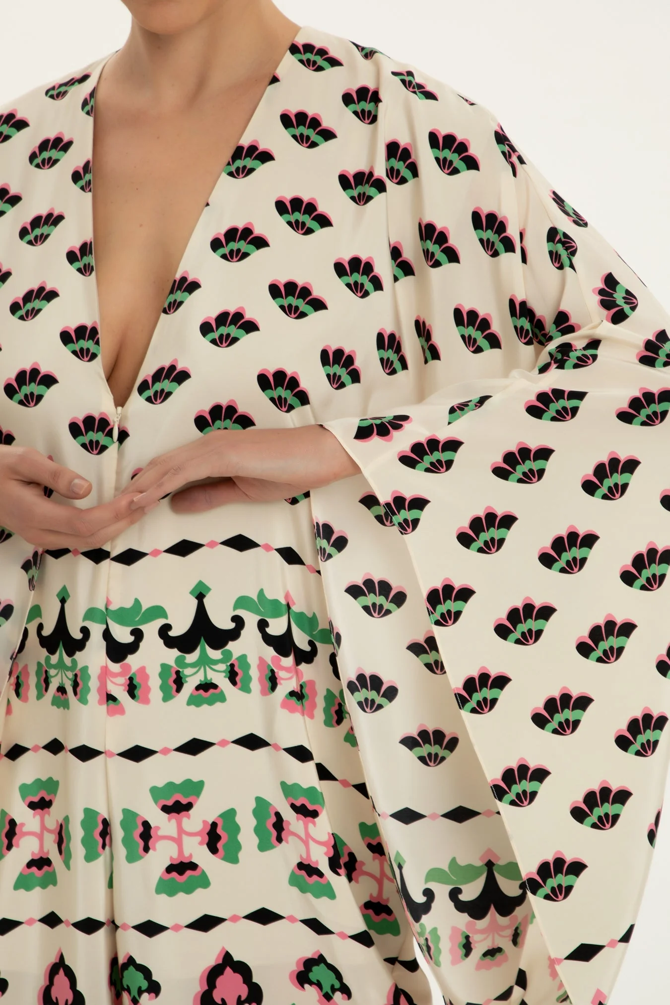 Twisted Flower V-Neck Jumpsuit - Image 3