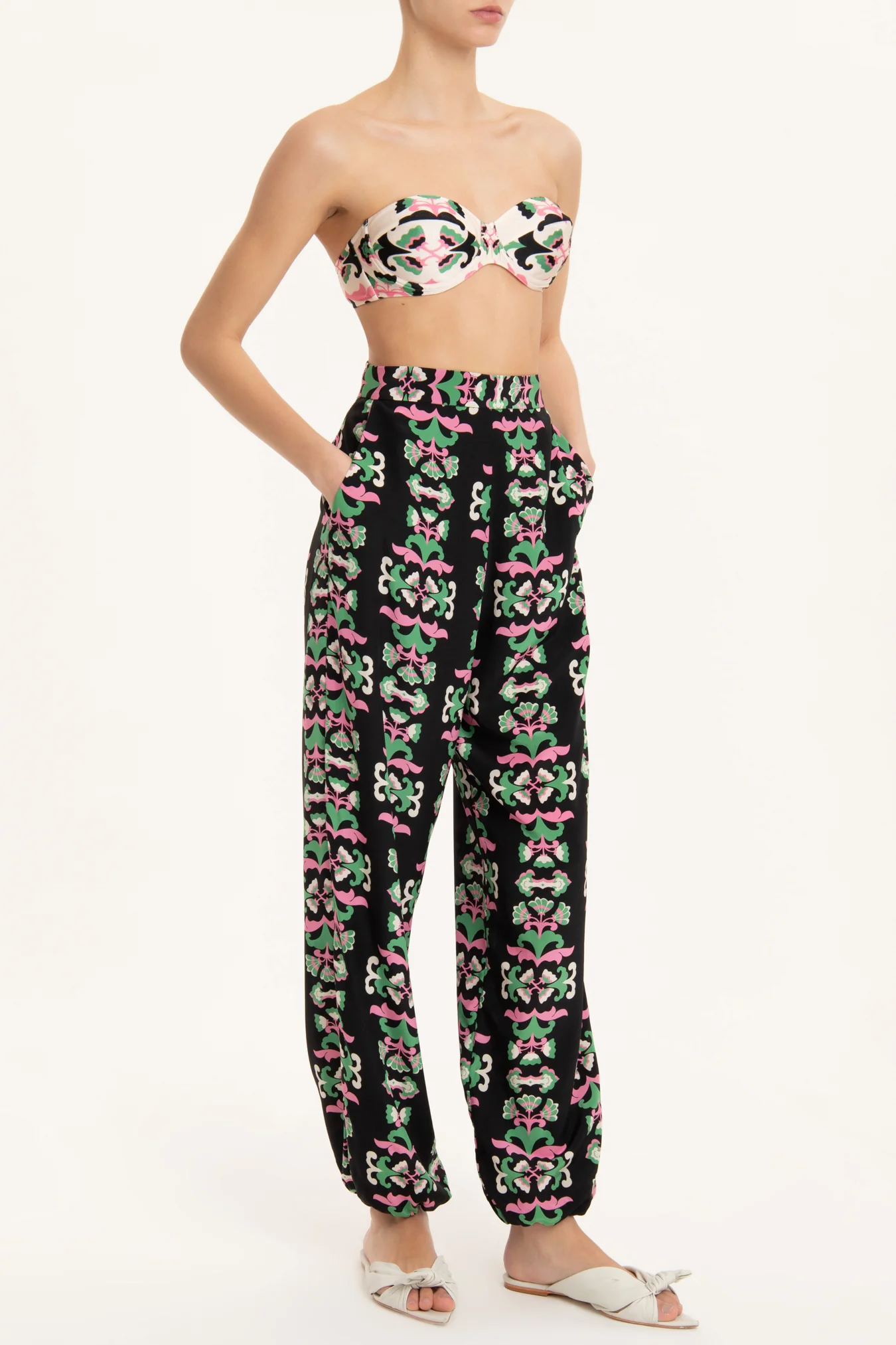 Twisted Flowers Carrot Pants - Image 3