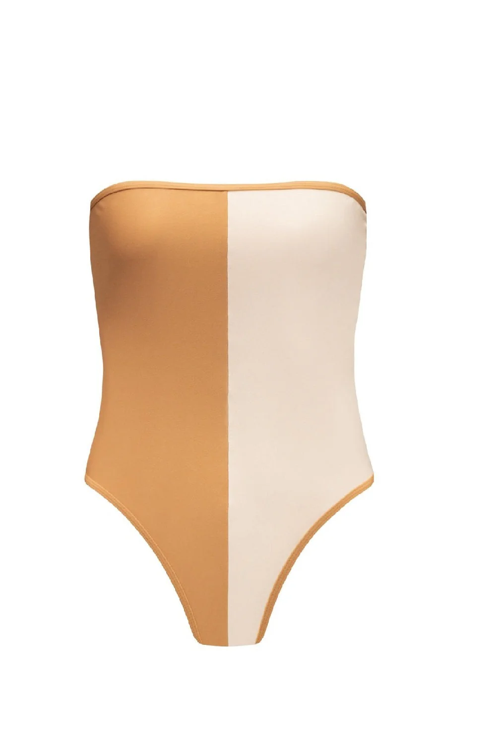 Two Color Strapless Swimsuit - Image 2