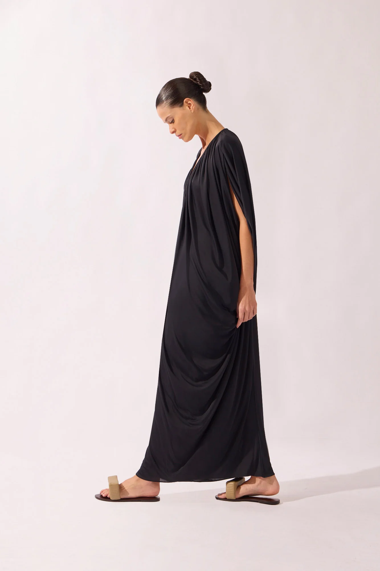 V-Neck Jersey Maxi Dress - Image 3