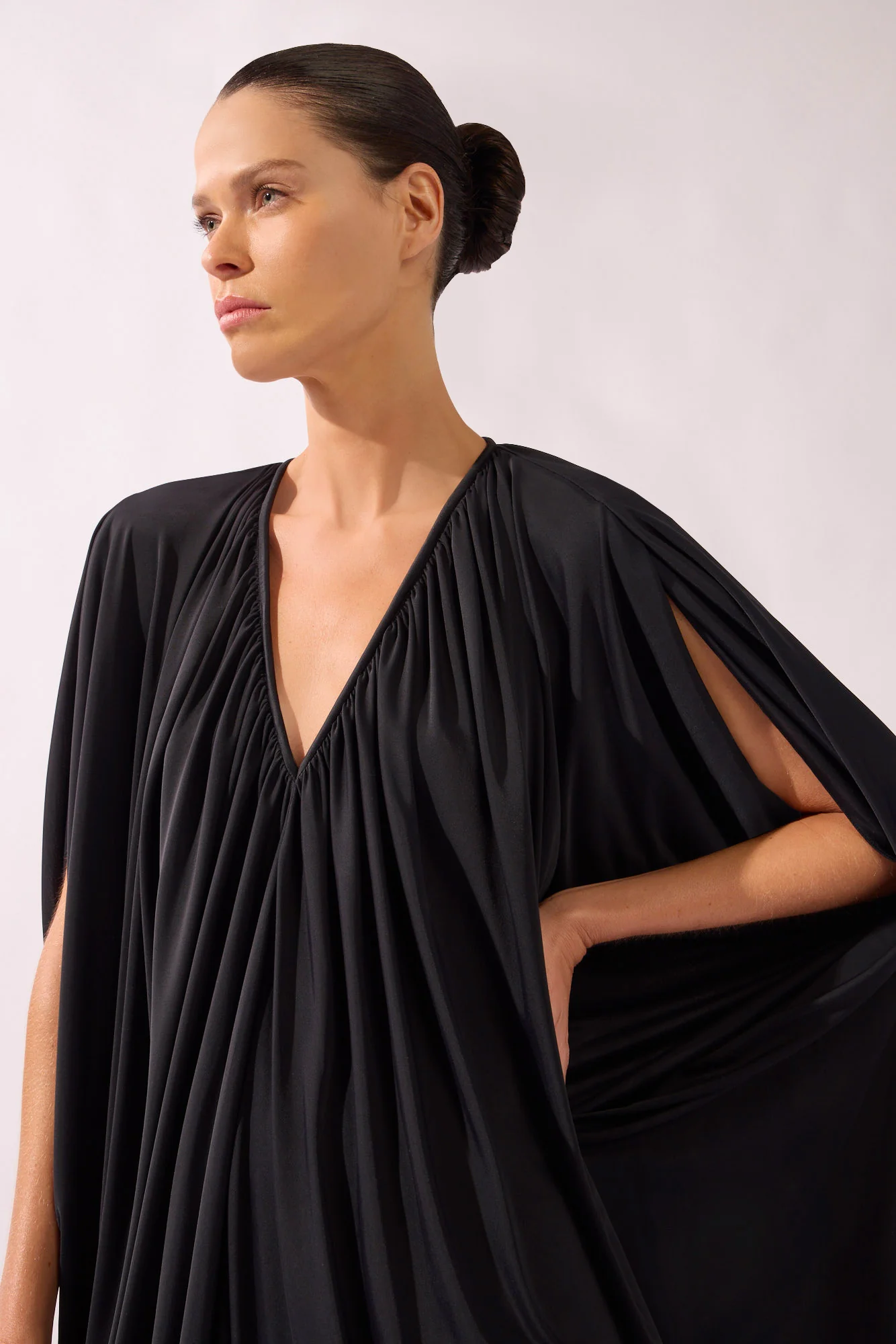 V-Neck Jersey Maxi Dress - Image 4