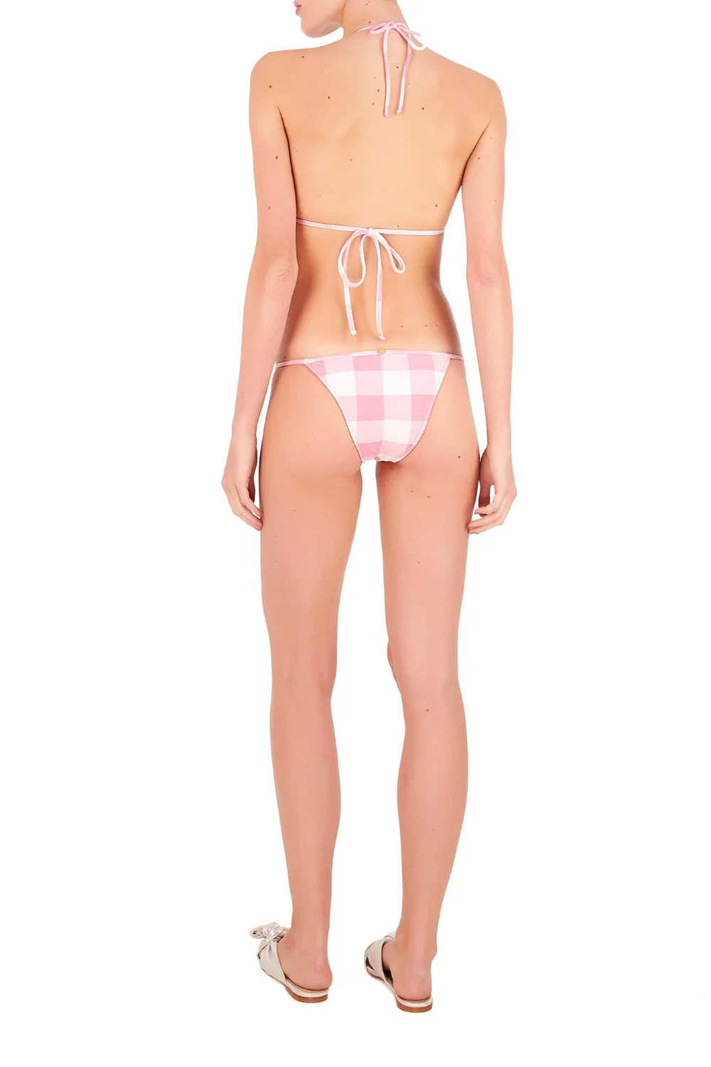 Vichy Structured Triangle Bikini with Hoop - Image 5
