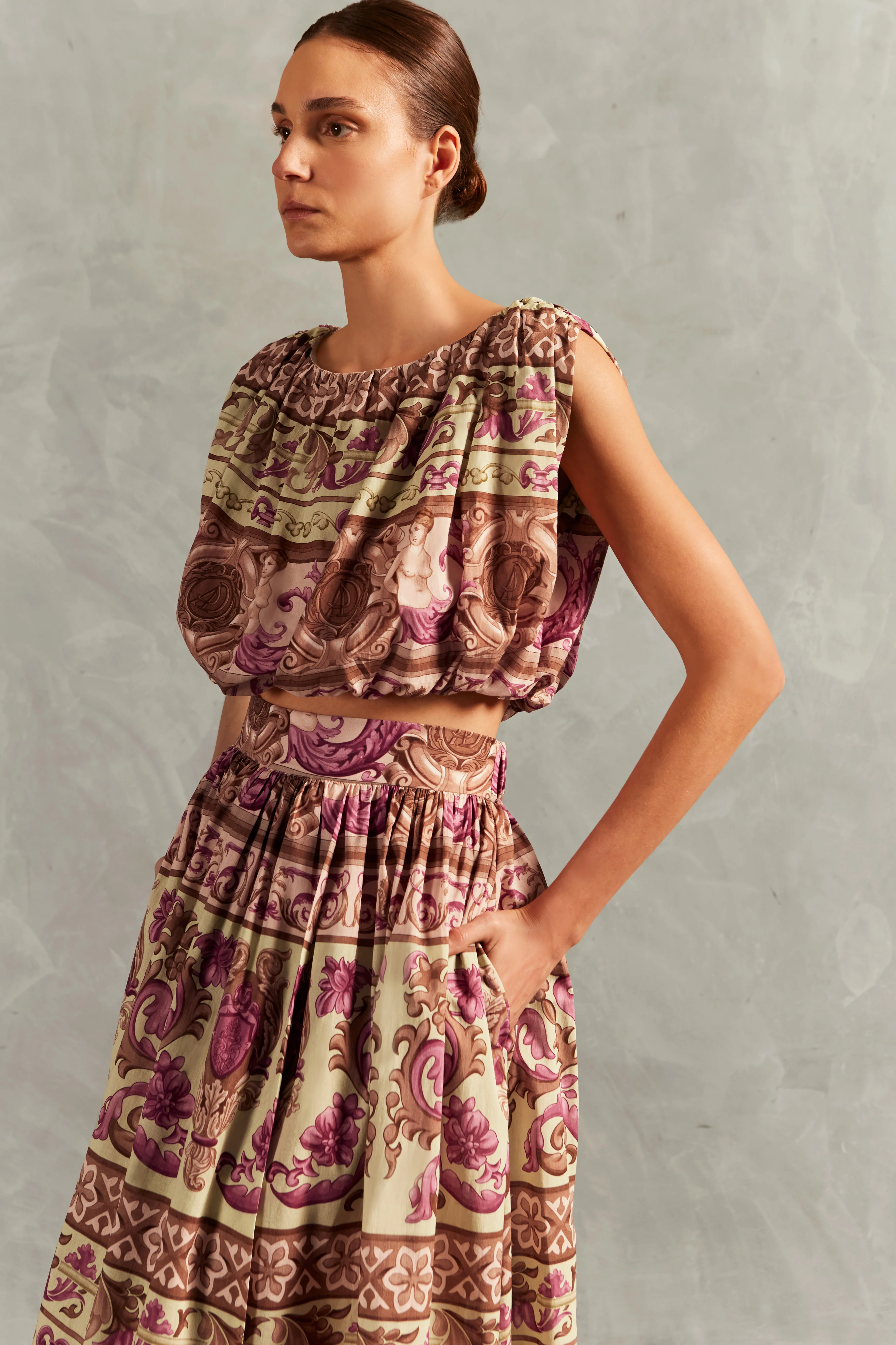 Vintage Citronelle Side-Slit Long Skirt - Image 3