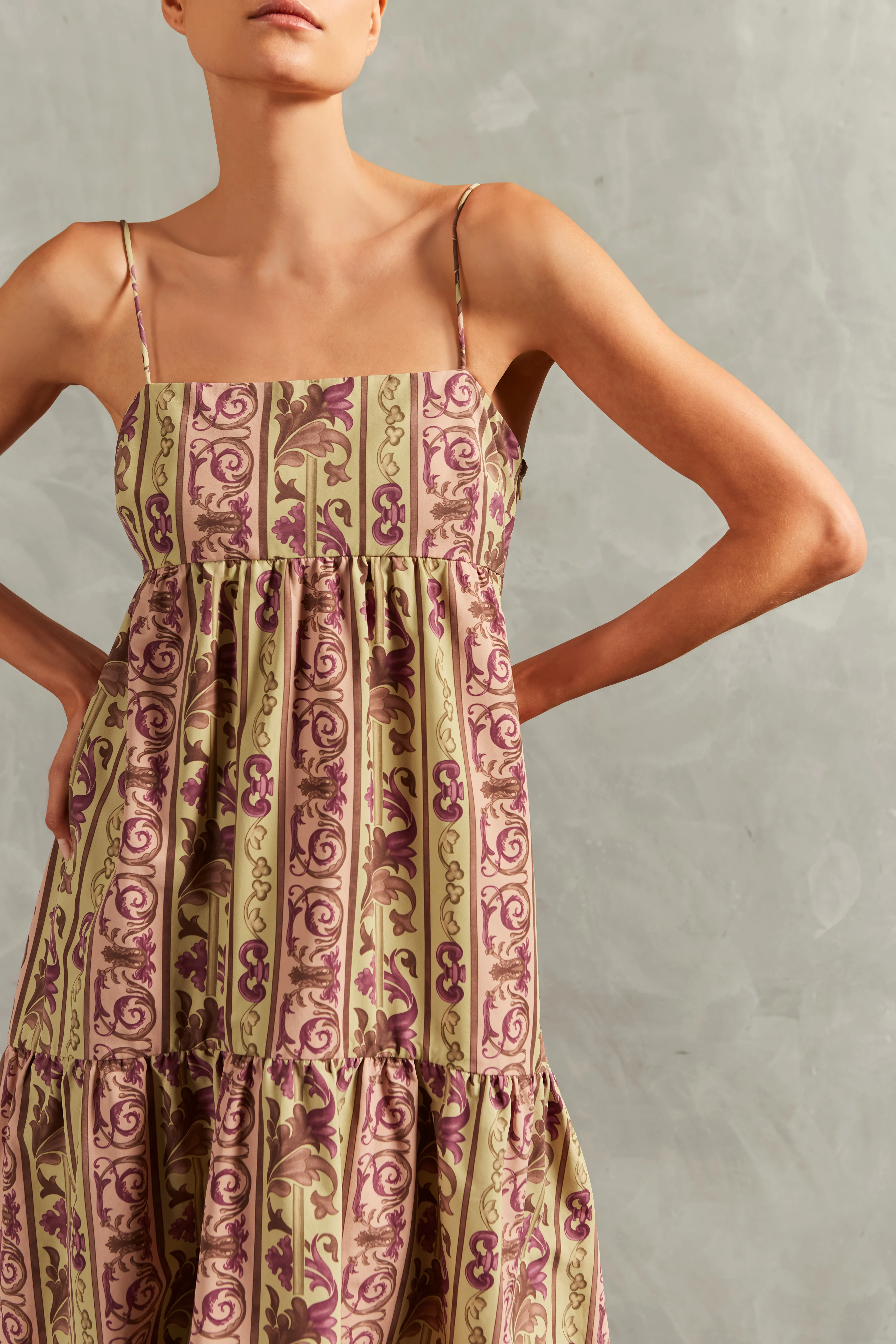 Vintage Citronelle Straps Long Dress - Image 3