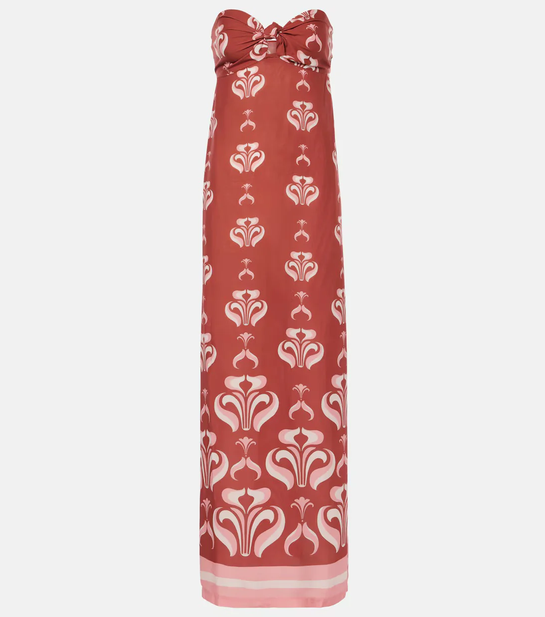 Vintage Lily Long Dress With Knot Detail - Image 4