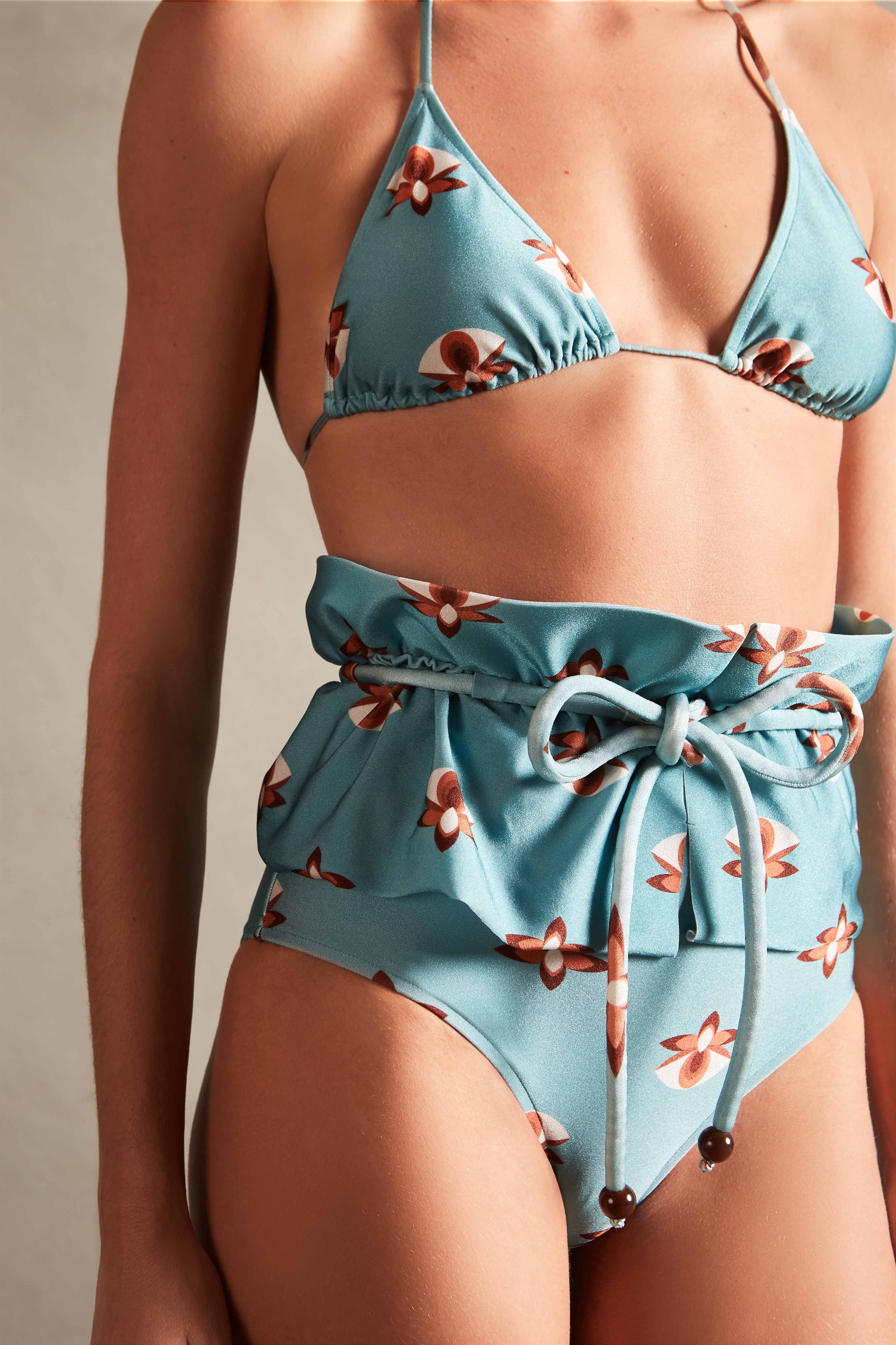 Vintage Orchid High-Waisted Peplum Bikini - Image 3