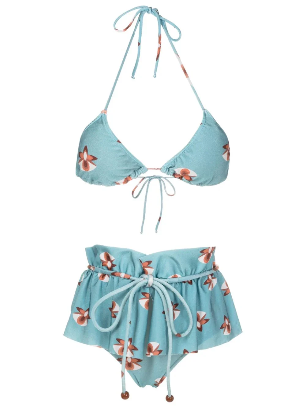 Vintage Orchid High-Waisted Peplum Bikini - Image 4