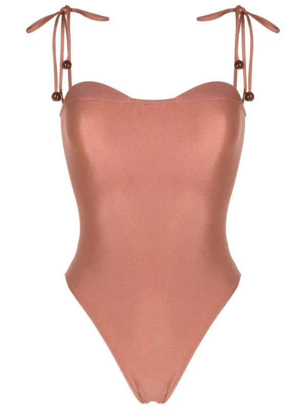 Vintage Orchid Solid Straps Swimsuit - Image 7